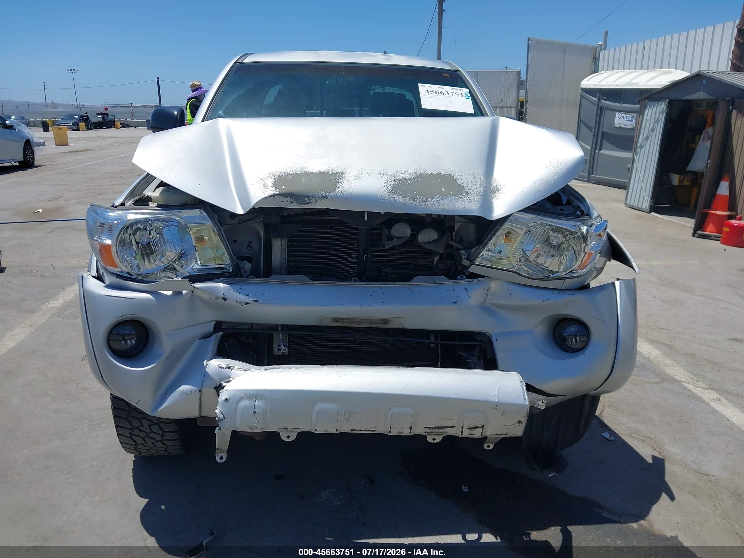 2008 Toyota Tacoma Prerunner V6 Silver vin: 5TEJU62N98Z519922