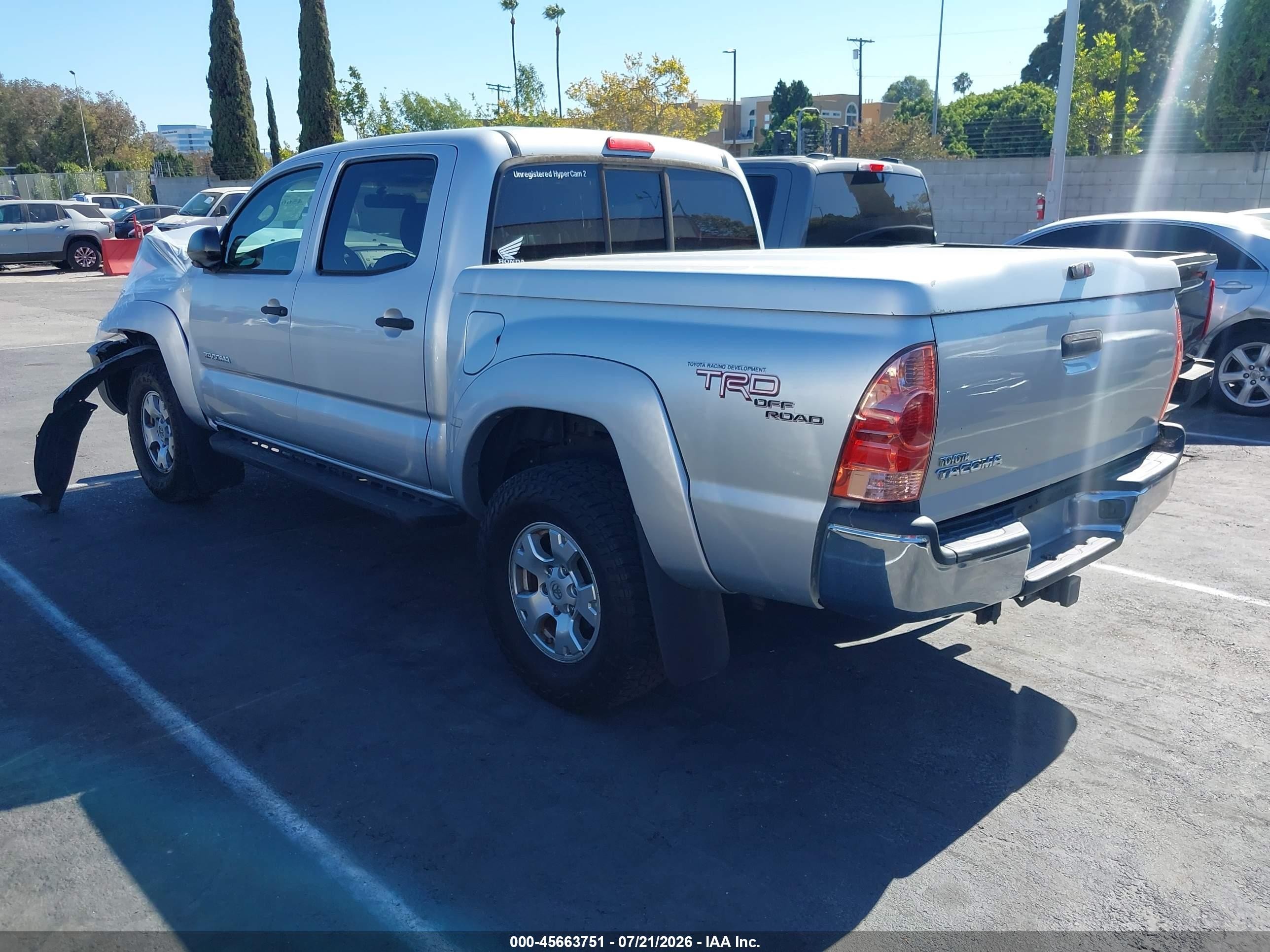 2008 Toyota Tacoma Prerunner V6 Silver vin: 5TEJU62N98Z519922