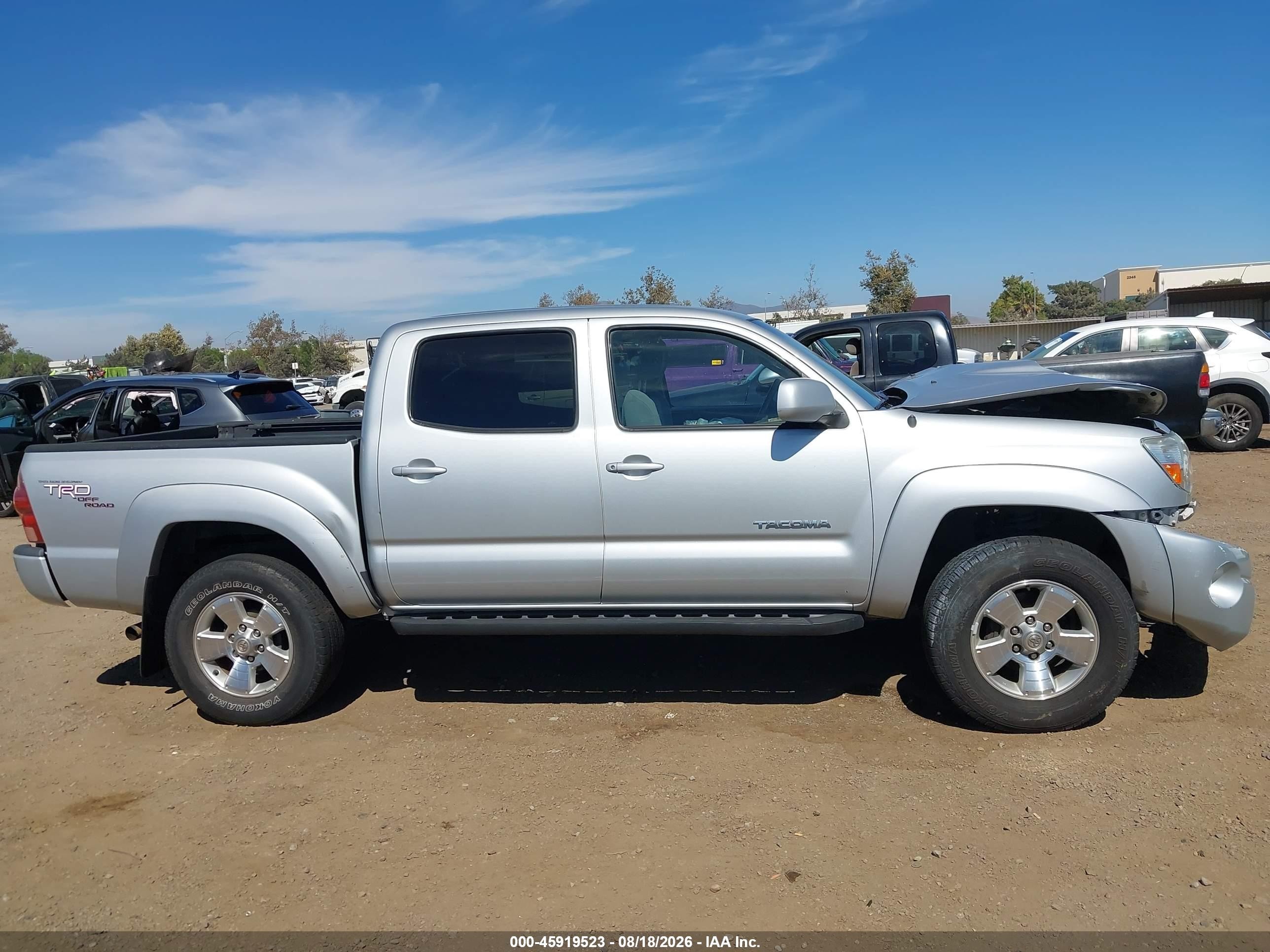 2006 Toyota Tacoma Prerunner V6 Silver vin: 5TEJU62NX6Z295685