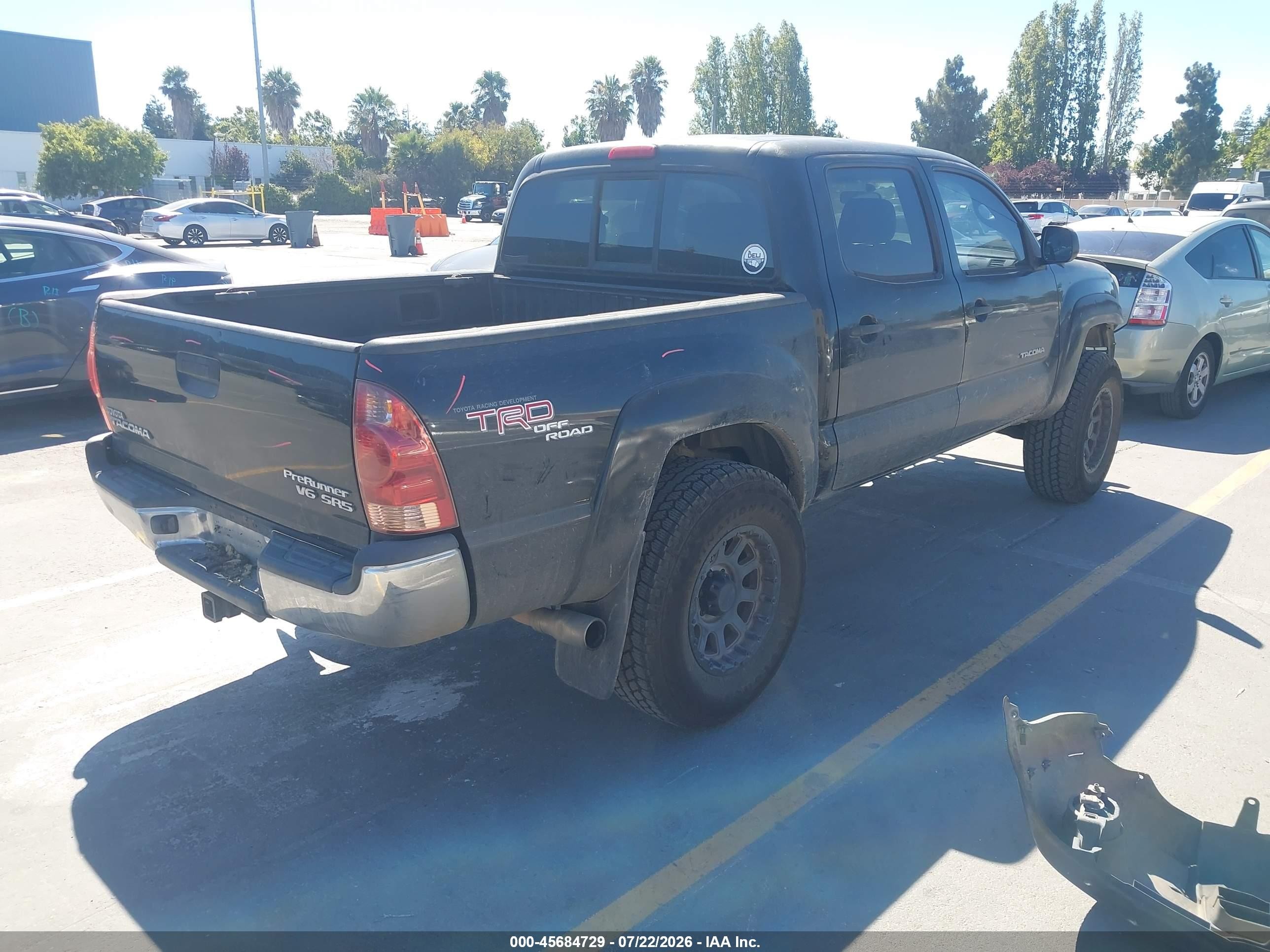 2008 Toyota Tacoma Prerunner V6 Черный vin: 5TEJU62NX8Z475509
