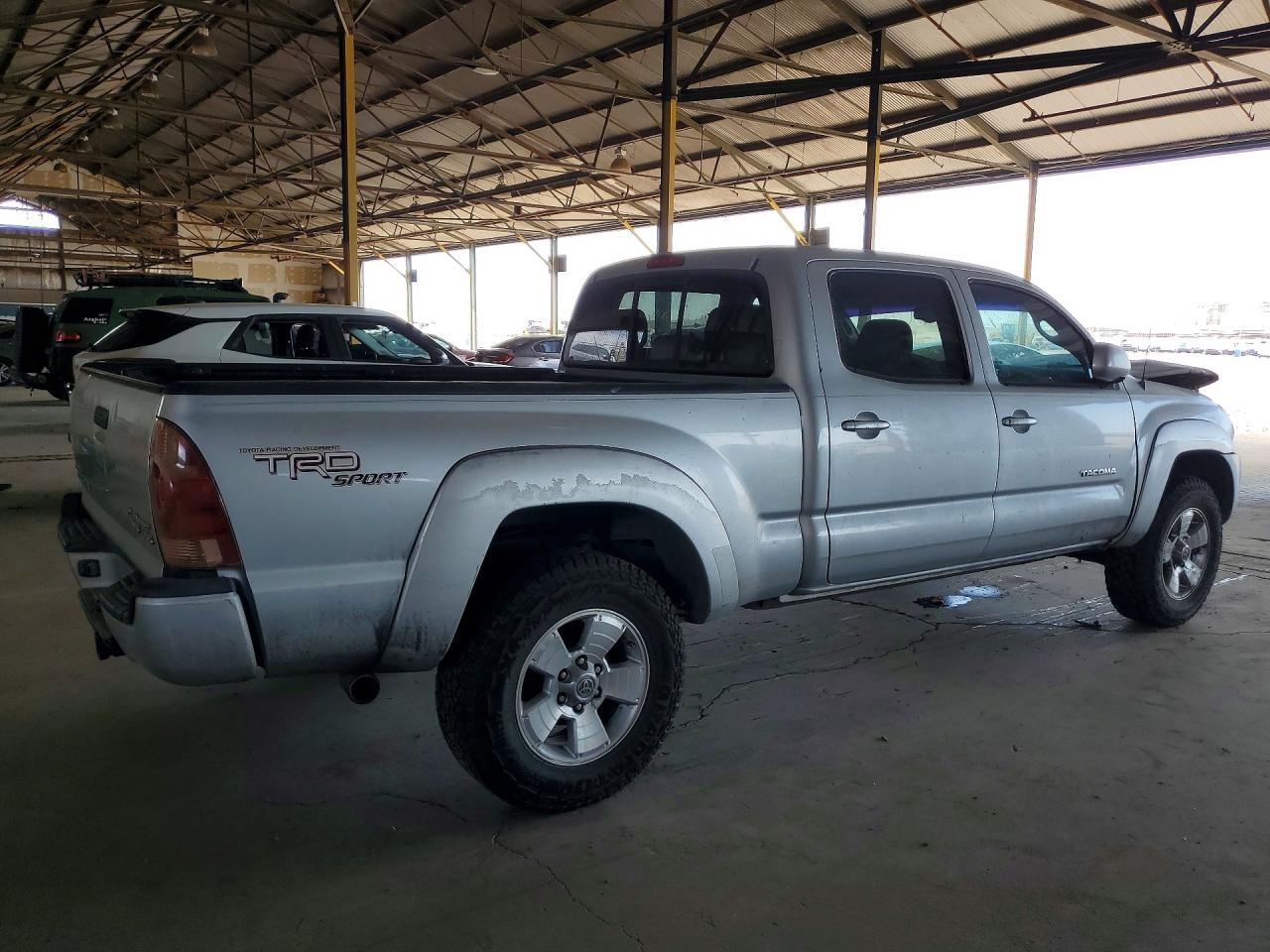2005 Toyota Tacoma Double Cab Prerunner Long Bed Silver vin: 5TEKU72N15Z144615