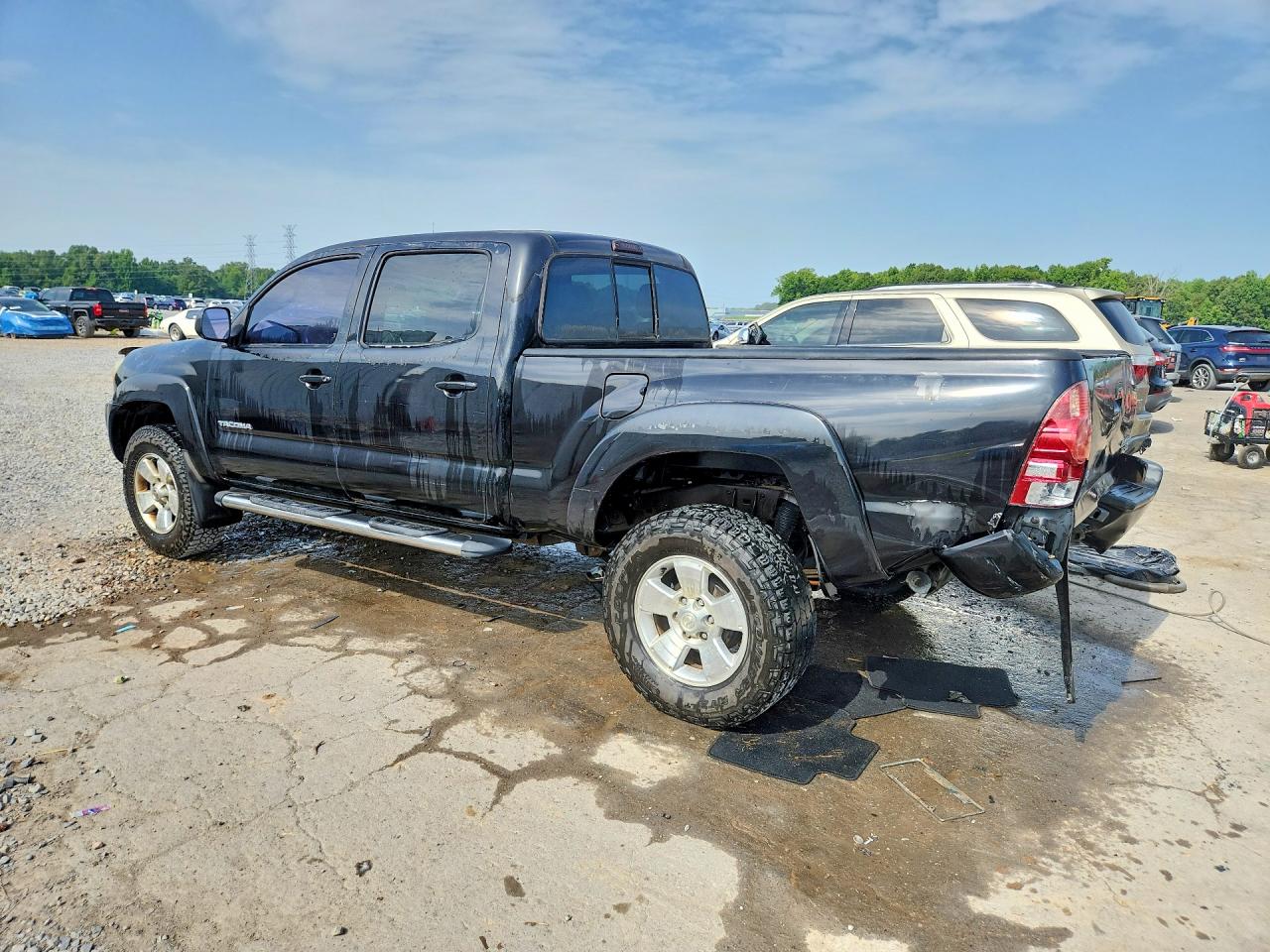 2005 Toyota Tacoma Double Cab Prerunner Long Bed Black vin: 5TEKU72N25Z024371