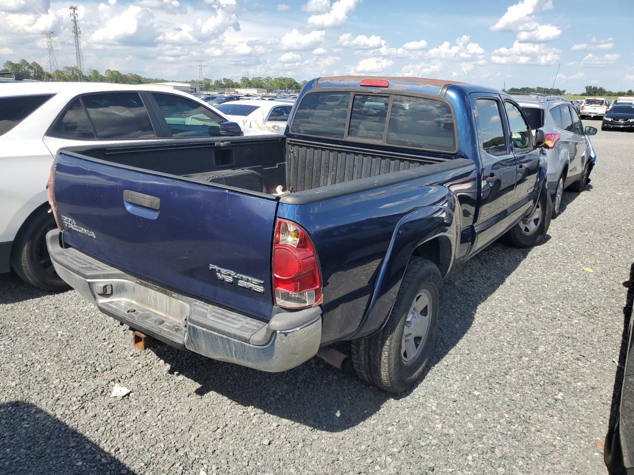 2006 Toyota Tacoma Double Cab Prerunner Long Bed Blue vin: 5TEKU72N76Z213938