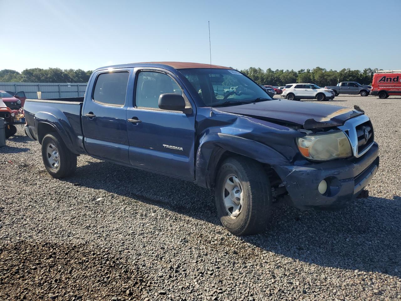 2006 Toyota Tacoma Double Cab Prerunner Long Bed Blue vin: 5TEKU72N76Z213938