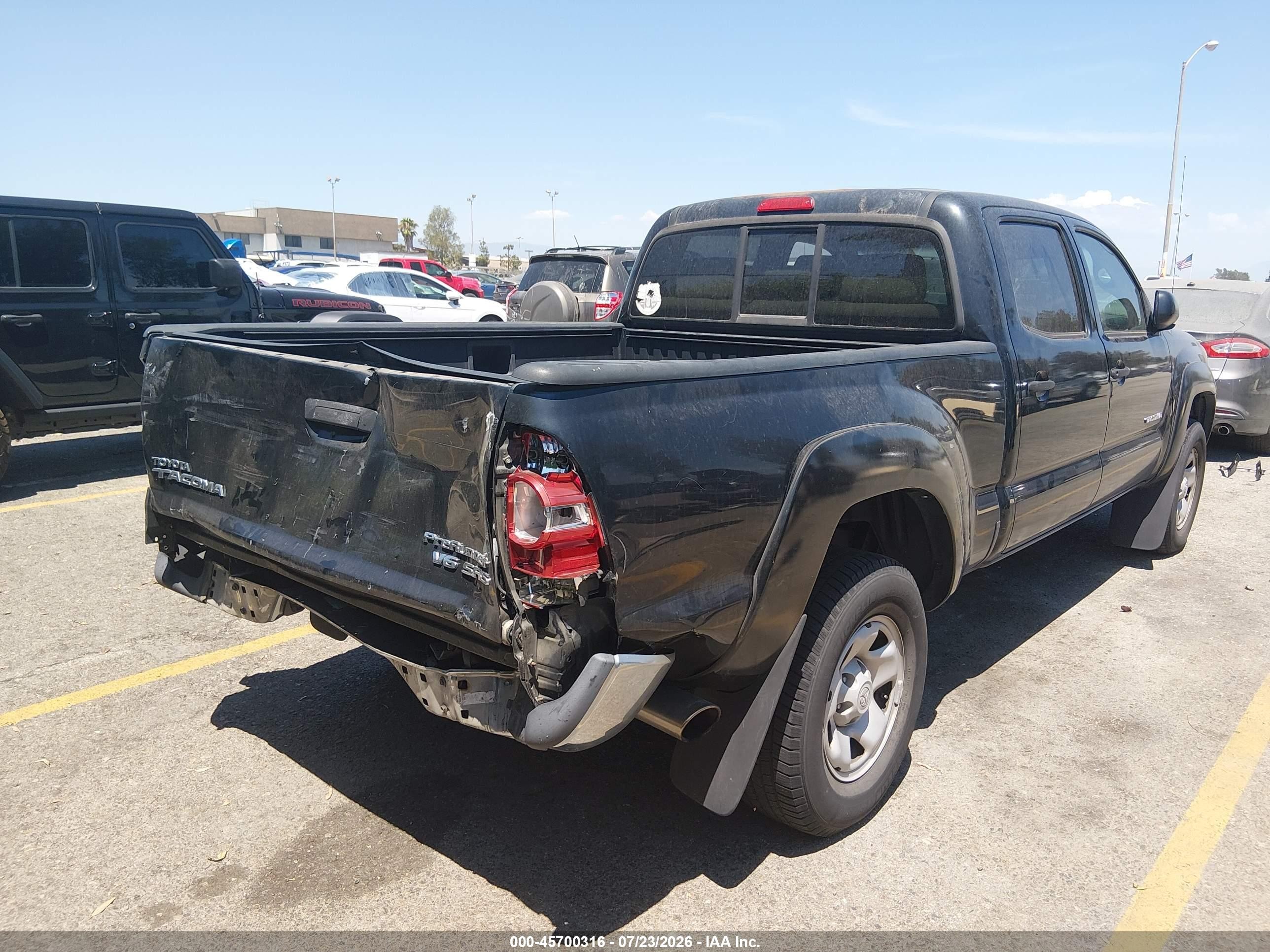 2008 Toyota Tacoma Prerunner V6 Black vin: 5TEKU72N98Z501639