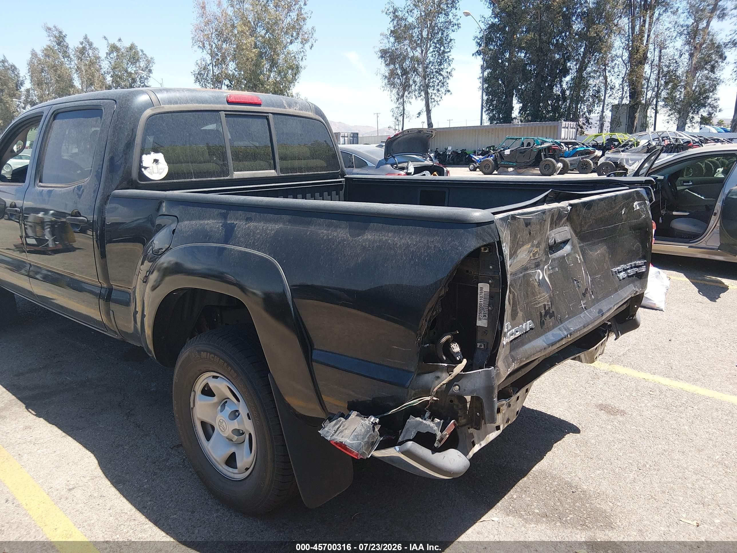 2008 Toyota Tacoma Prerunner V6 Black vin: 5TEKU72N98Z501639