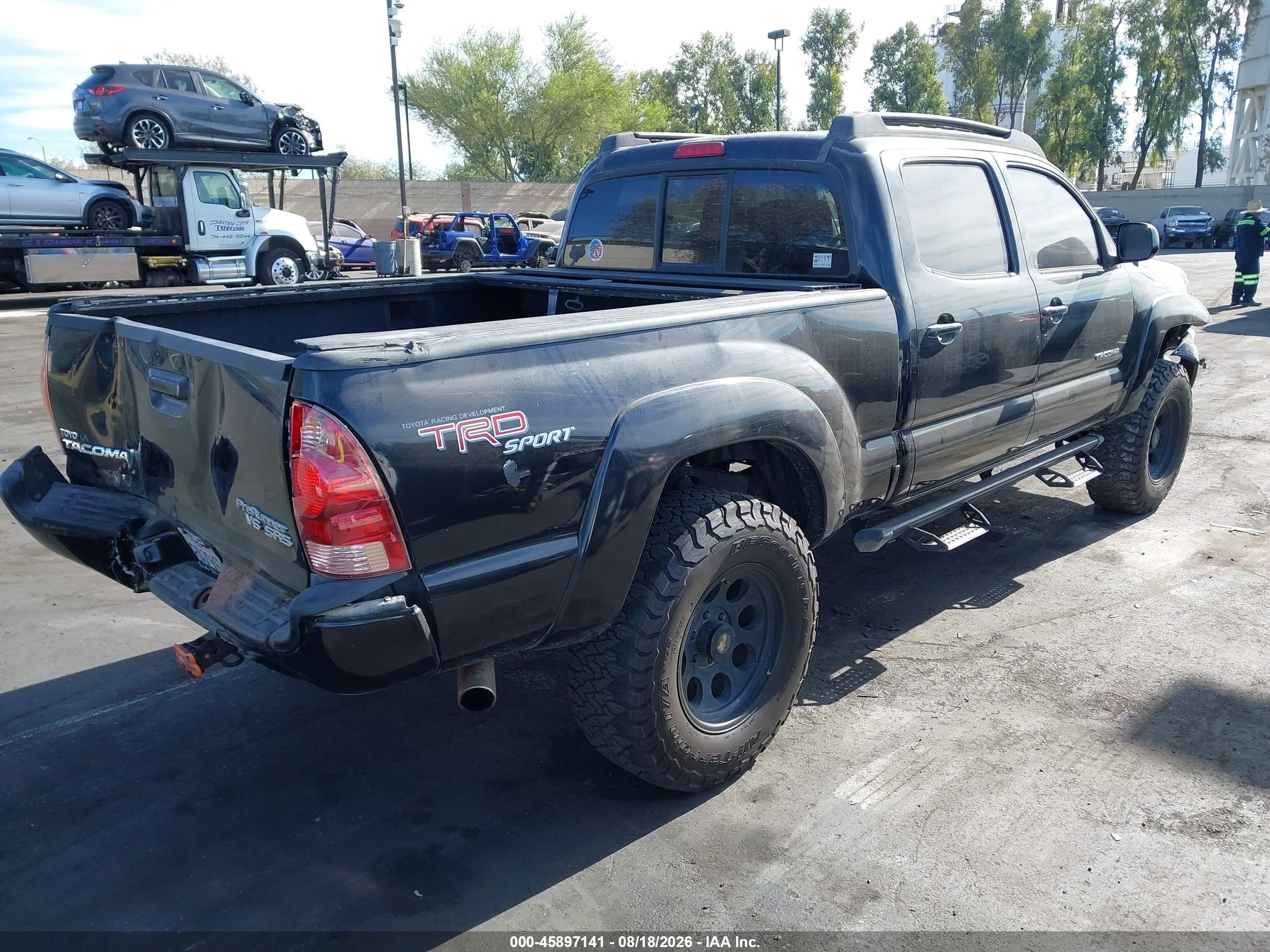2006 Toyota Tacoma Prerunner V6 Black vin: 5TEKU72NX6Z202027