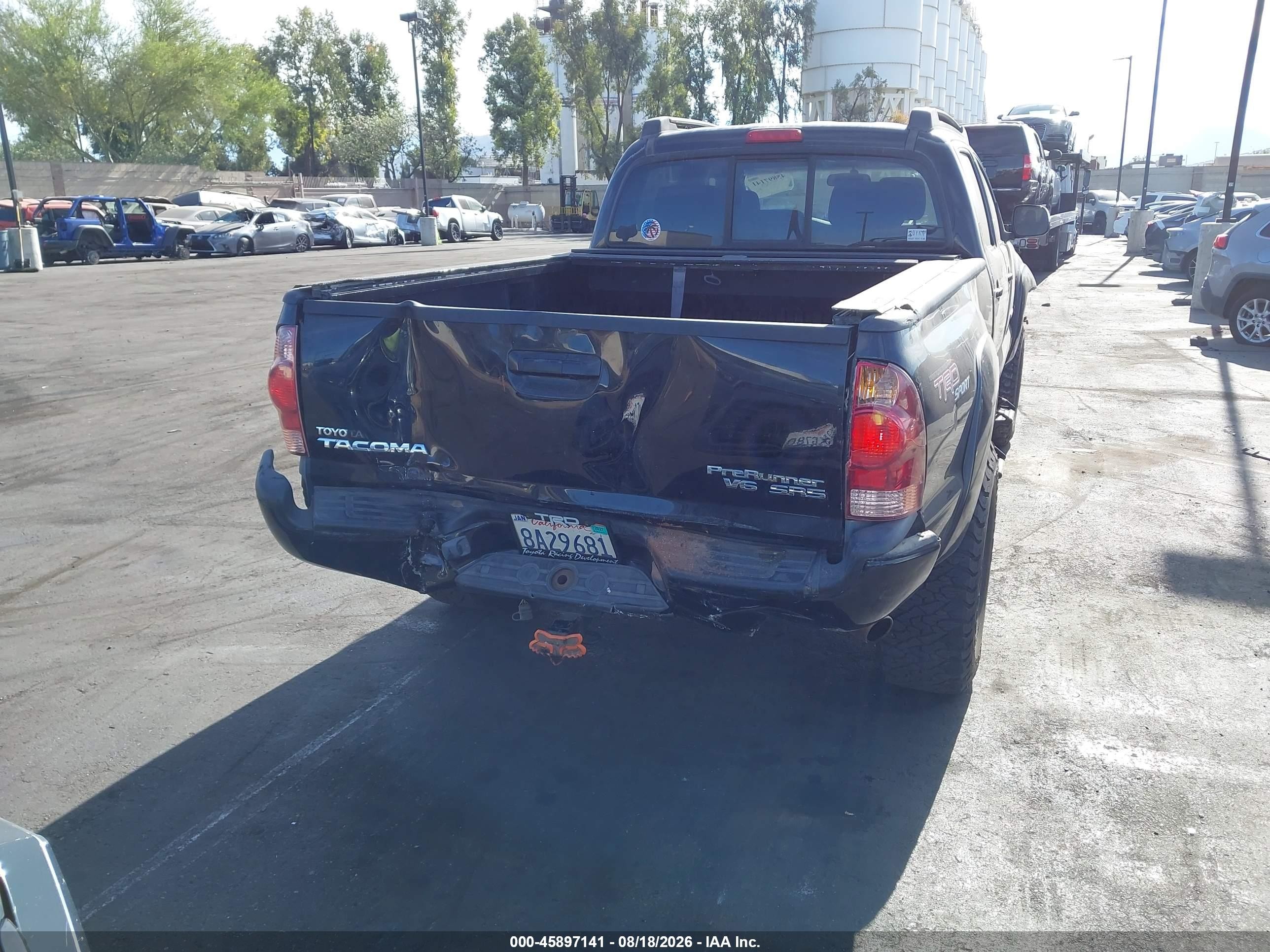 2006 Toyota Tacoma Prerunner V6 Black vin: 5TEKU72NX6Z202027