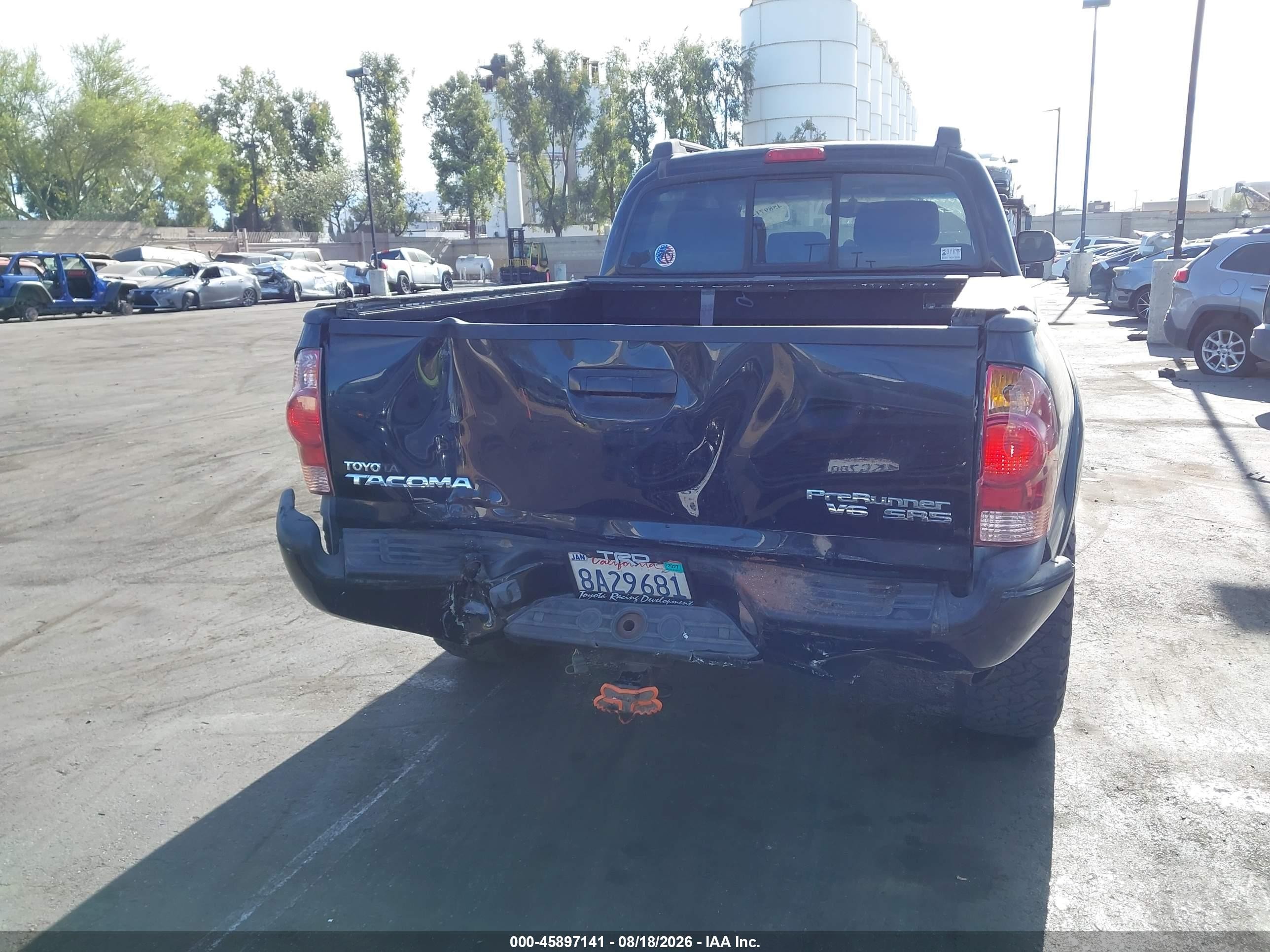 2006 Toyota Tacoma Prerunner V6 Black vin: 5TEKU72NX6Z202027