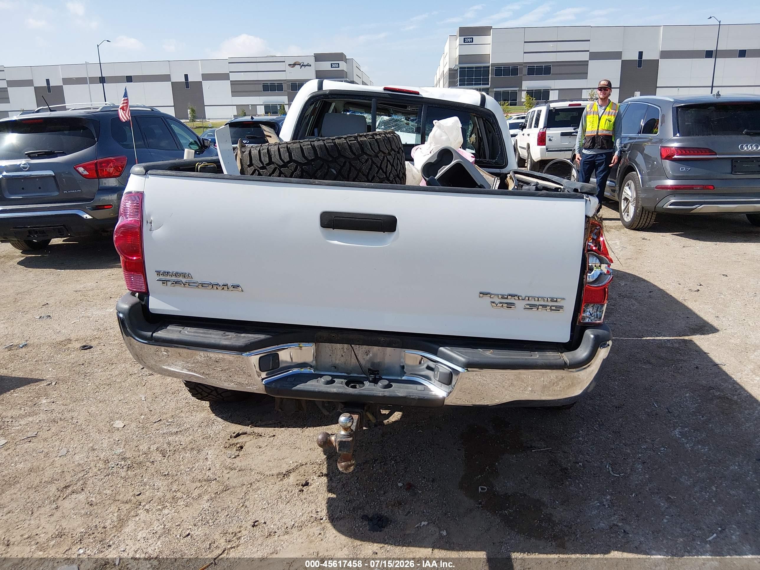 2006 Toyota Tacoma Prerunner V6 White vin: 5TEKU72NX6Z250577