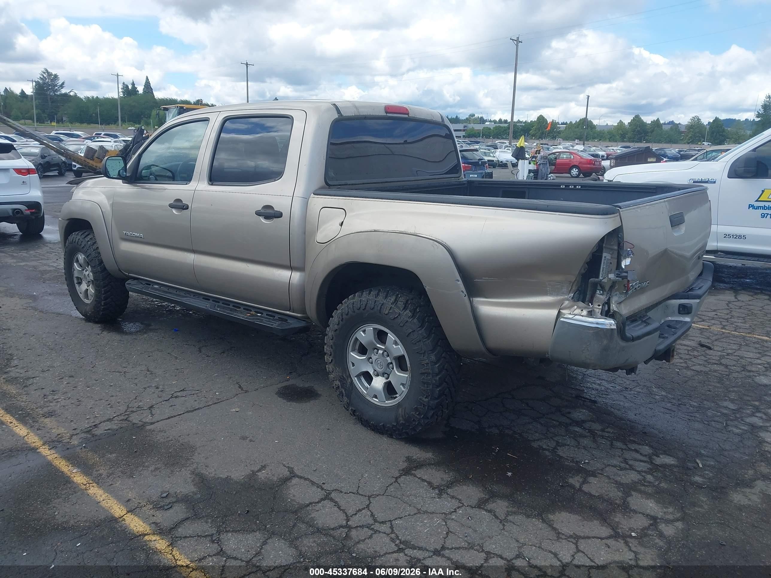 2008 Toyota Tacoma Base V6 Gold vin: 5TELU42N18Z567802