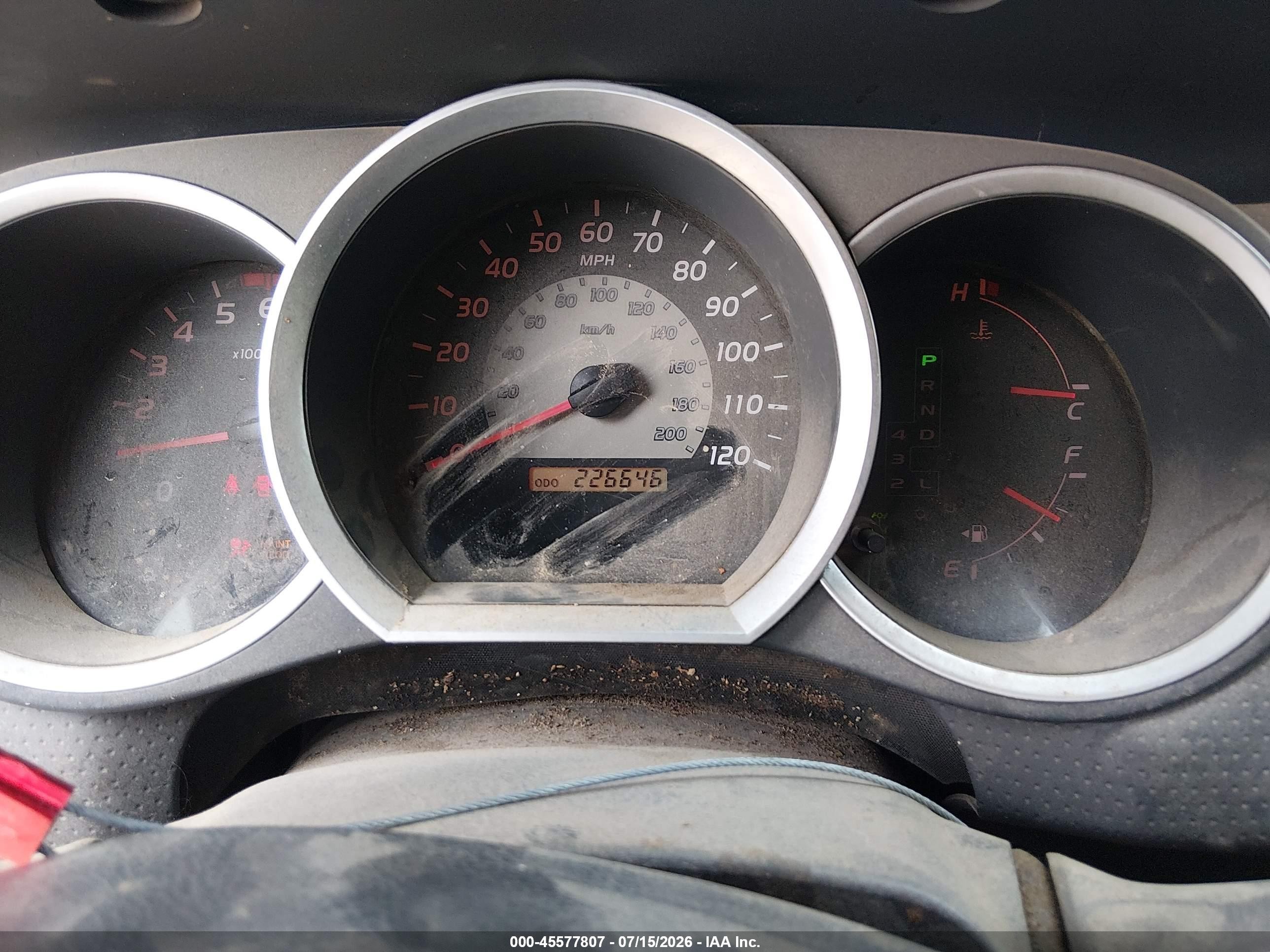 2005 Toyota Tacoma Base V6 Red vin: 5TELU42N35Z118441