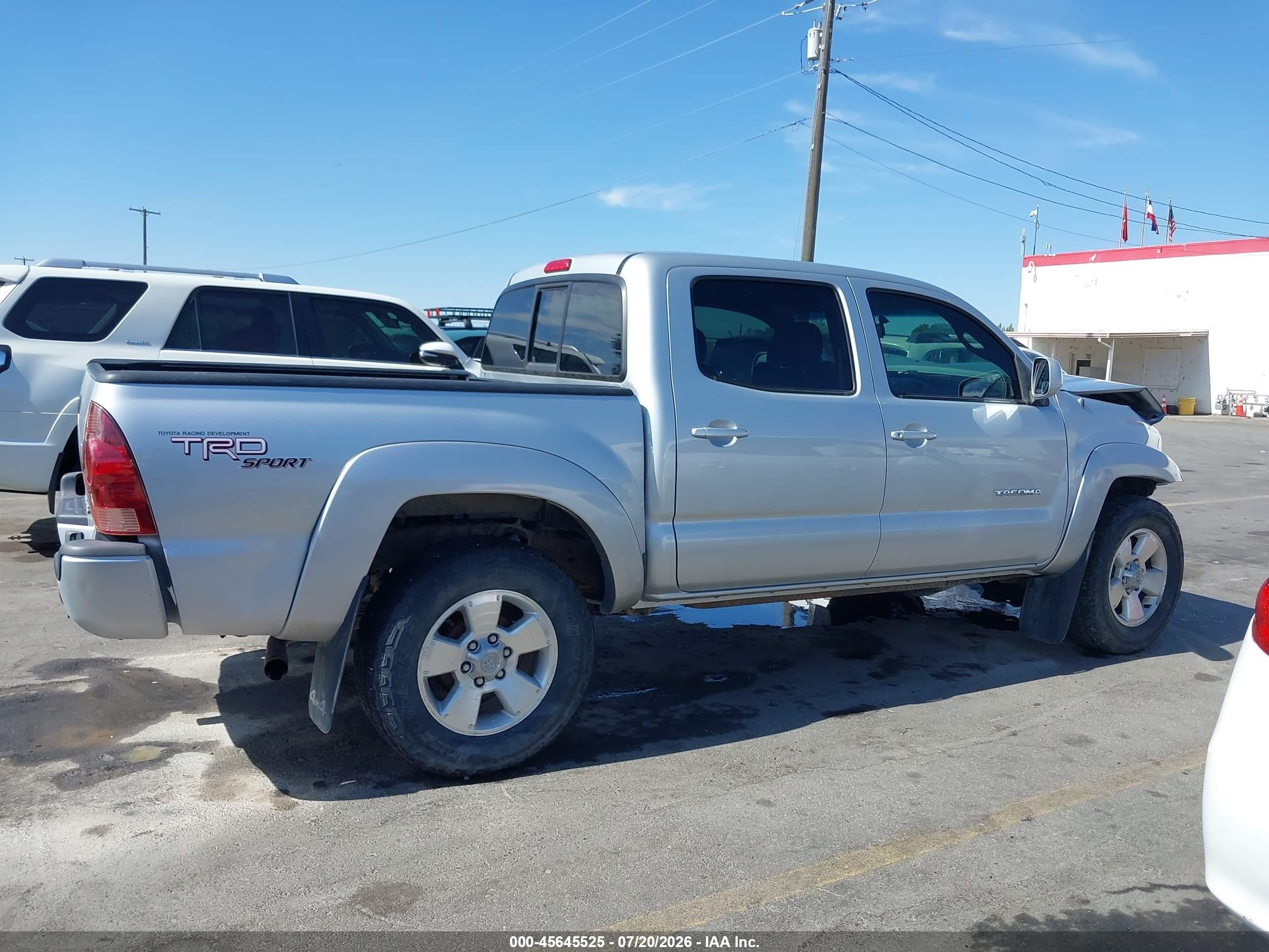 2007 Toyota Tacoma Base V6 Silver vin: 5TELU42N37Z351772