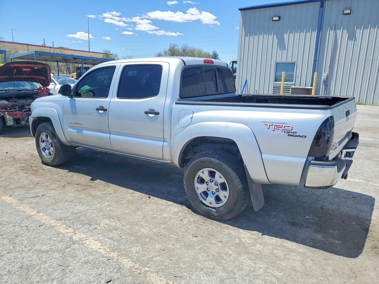 2005 Toyota Tacoma Double Cab Silver vin: 5TELU42N45Z013147