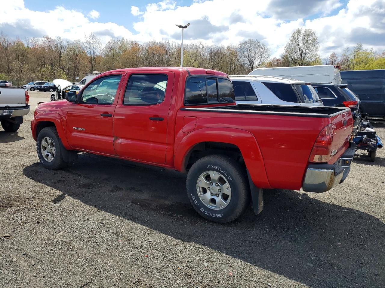 2006 Toyota Tacoma Double Cab Red vin: 5TELU42N46Z151501