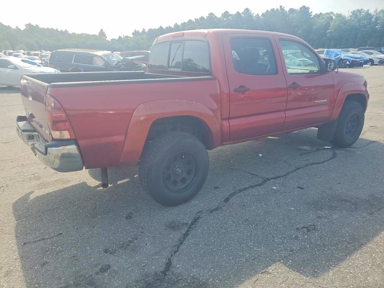 2005 Toyota Tacoma Double Cab Red vin: 5TELU42N55Z055102