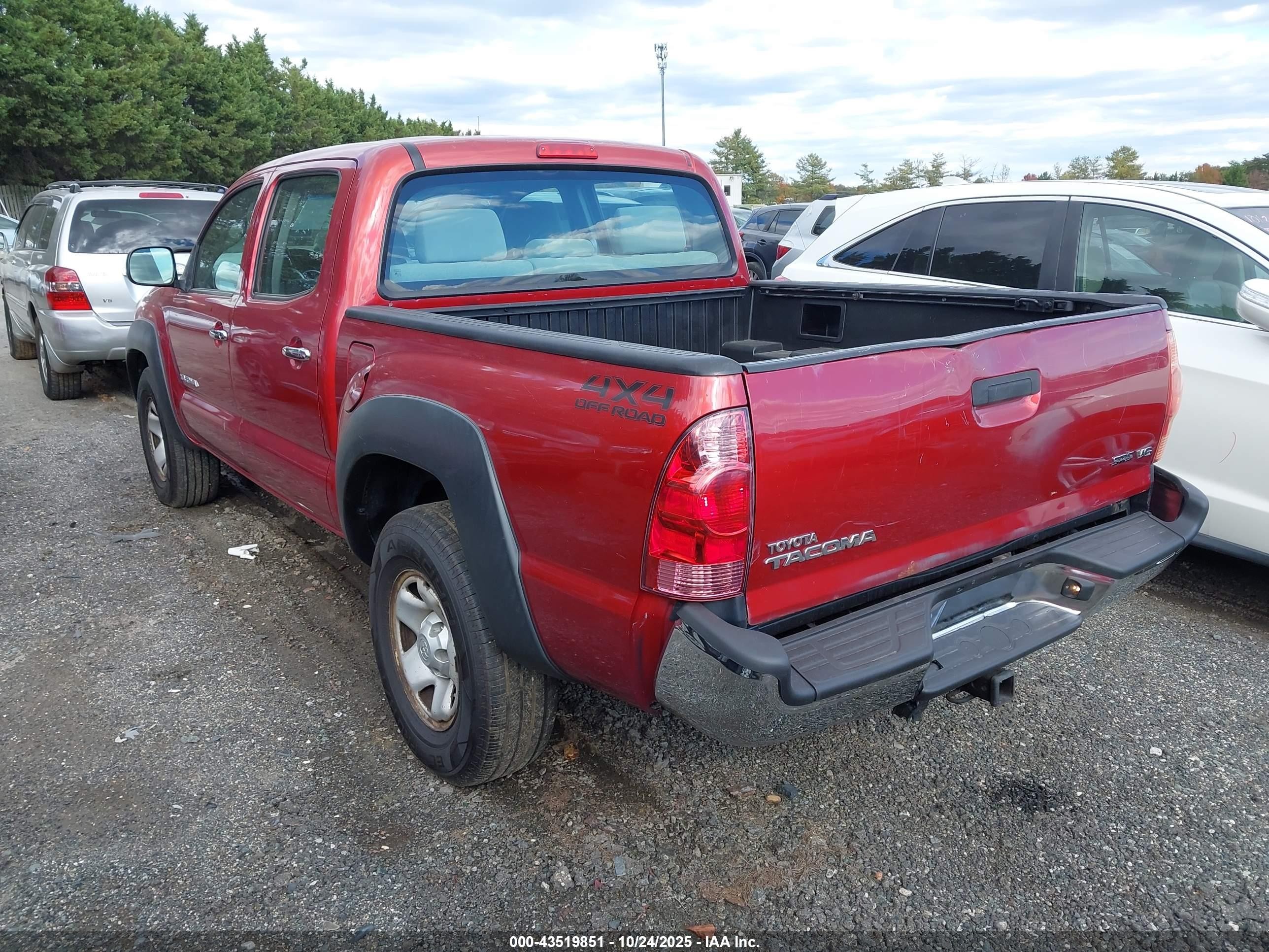 2008 Toyota Tacoma Base V6 Burgundy vin: 5TELU42N58Z521440