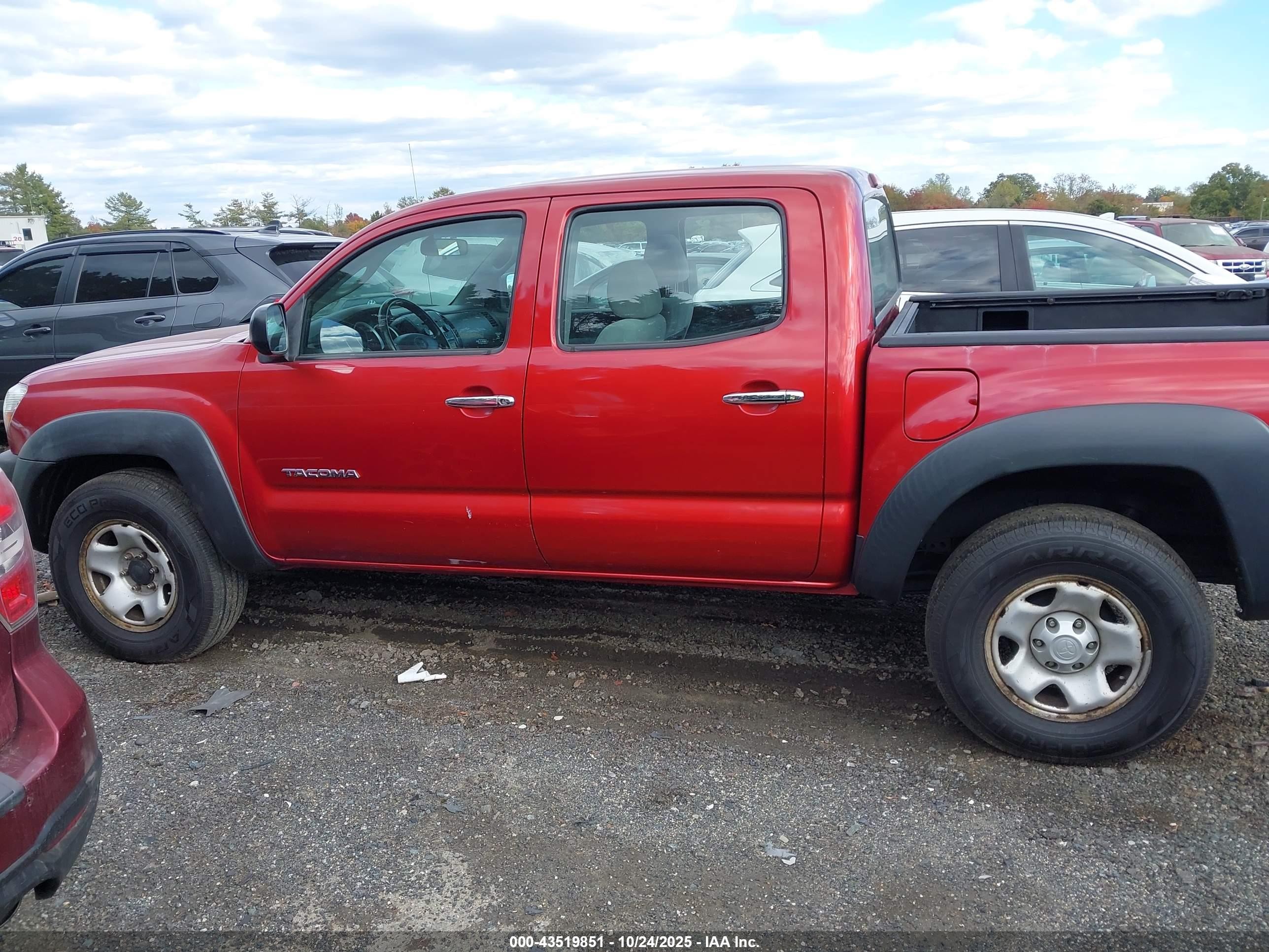 2008 Toyota Tacoma Base V6 Burgundy vin: 5TELU42N58Z521440