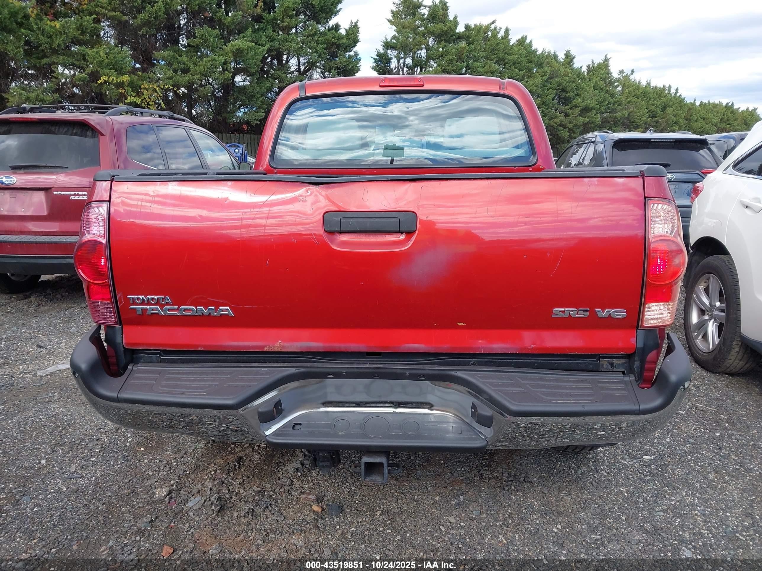 2008 Toyota Tacoma Base V6 Burgundy vin: 5TELU42N58Z521440