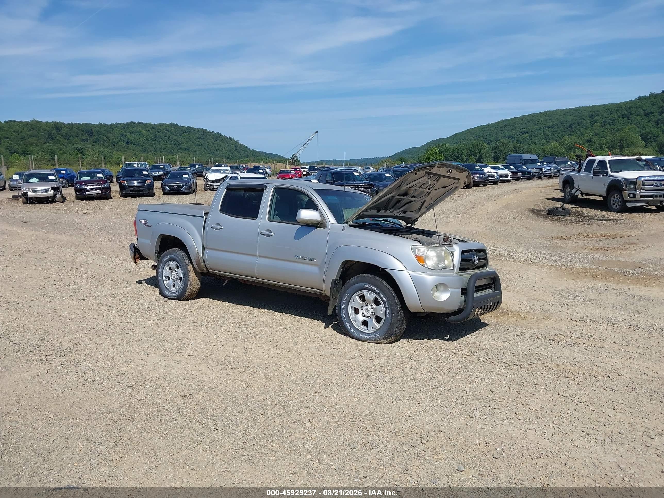 2006 Toyota Tacoma Base V6 Серебряный vin: 5TELU42N76Z200352