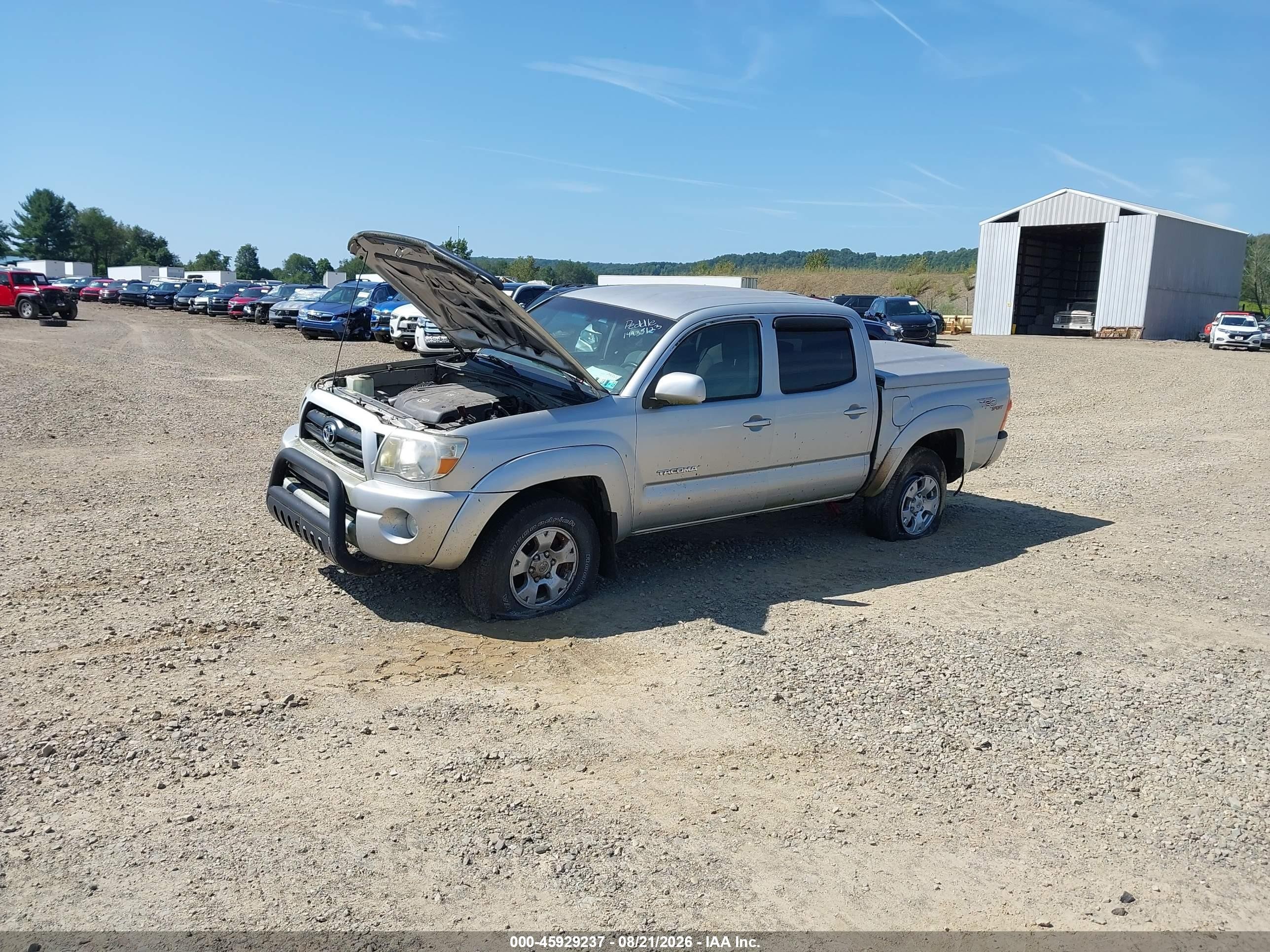 2006 Toyota Tacoma Base V6 Silver vin: 5TELU42N76Z200352