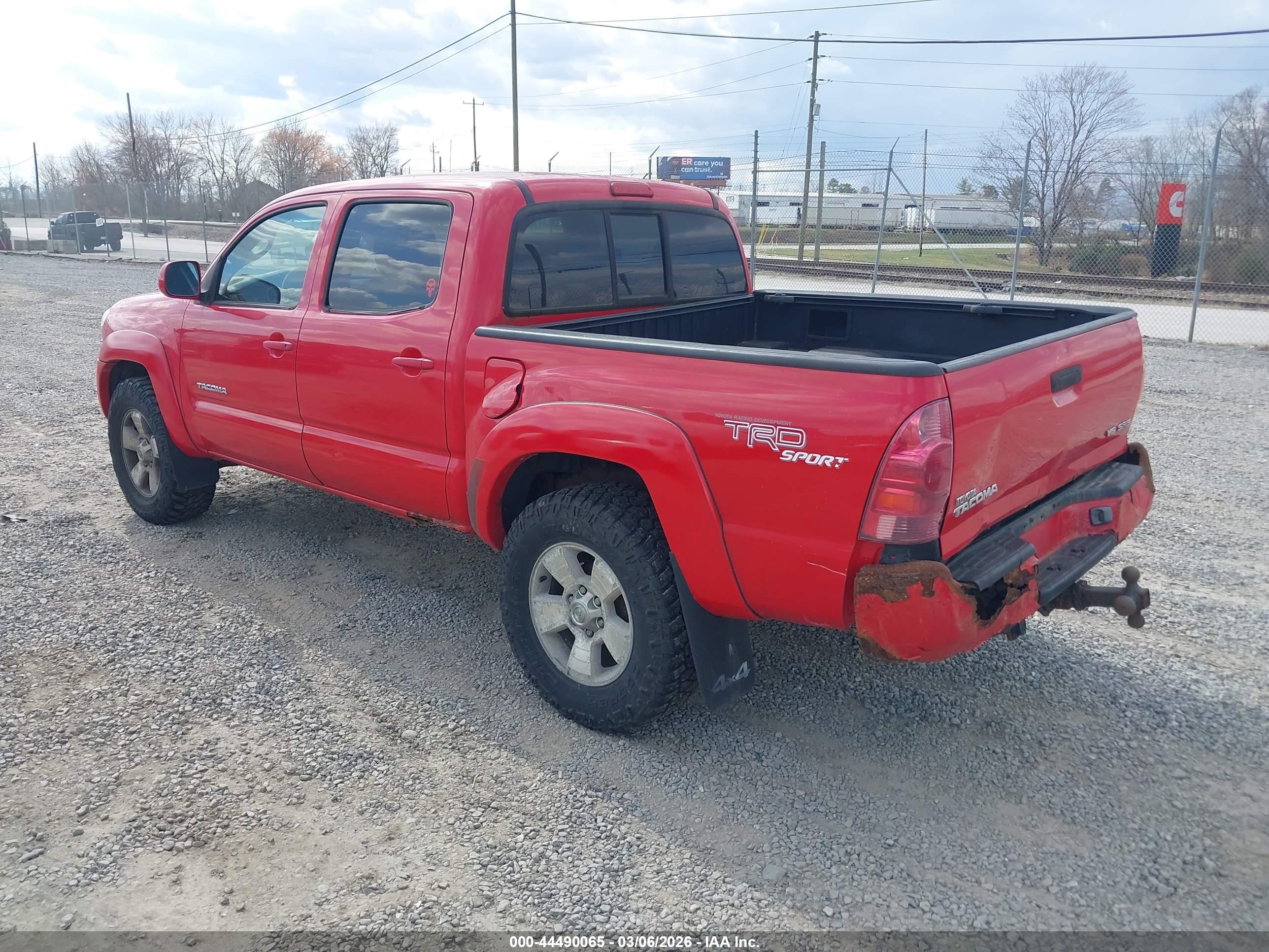 2007 Toyota Tacoma Base V6 Red vin: 5TELU42N77Z390123