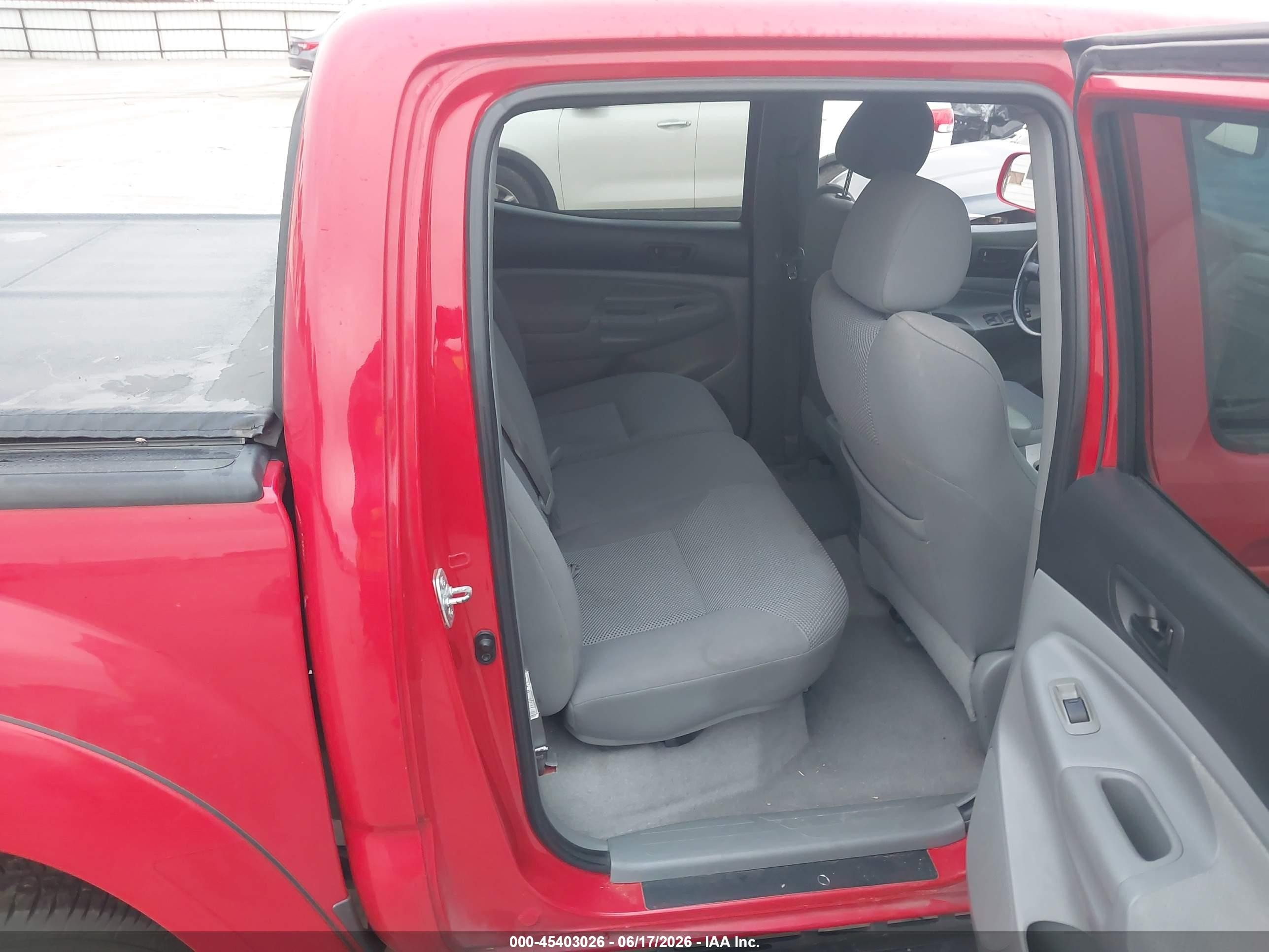 2007 Toyota Tacoma Base V6 Red vin: 5TELU42N87Z407477
