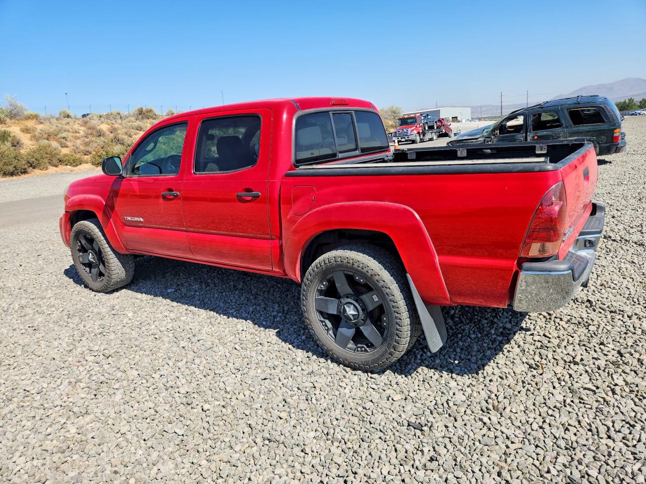 2007 Toyota Tacoma V6 Red vin: 5TELU42N87Z465007