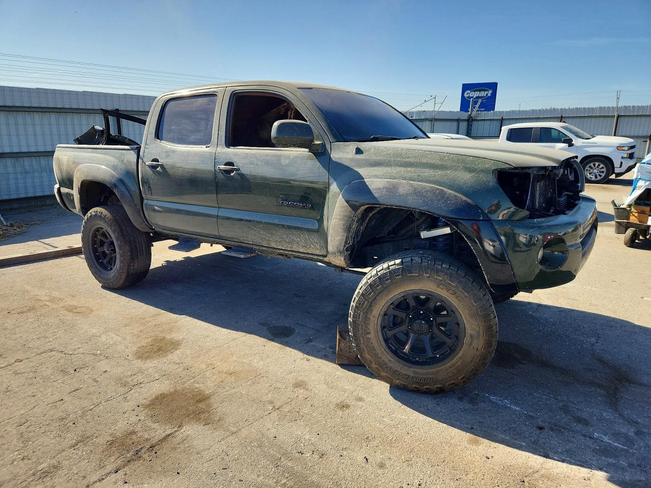 2005 Toyota Tacoma Double Cab Green vin: 5TELU42N95Z071609