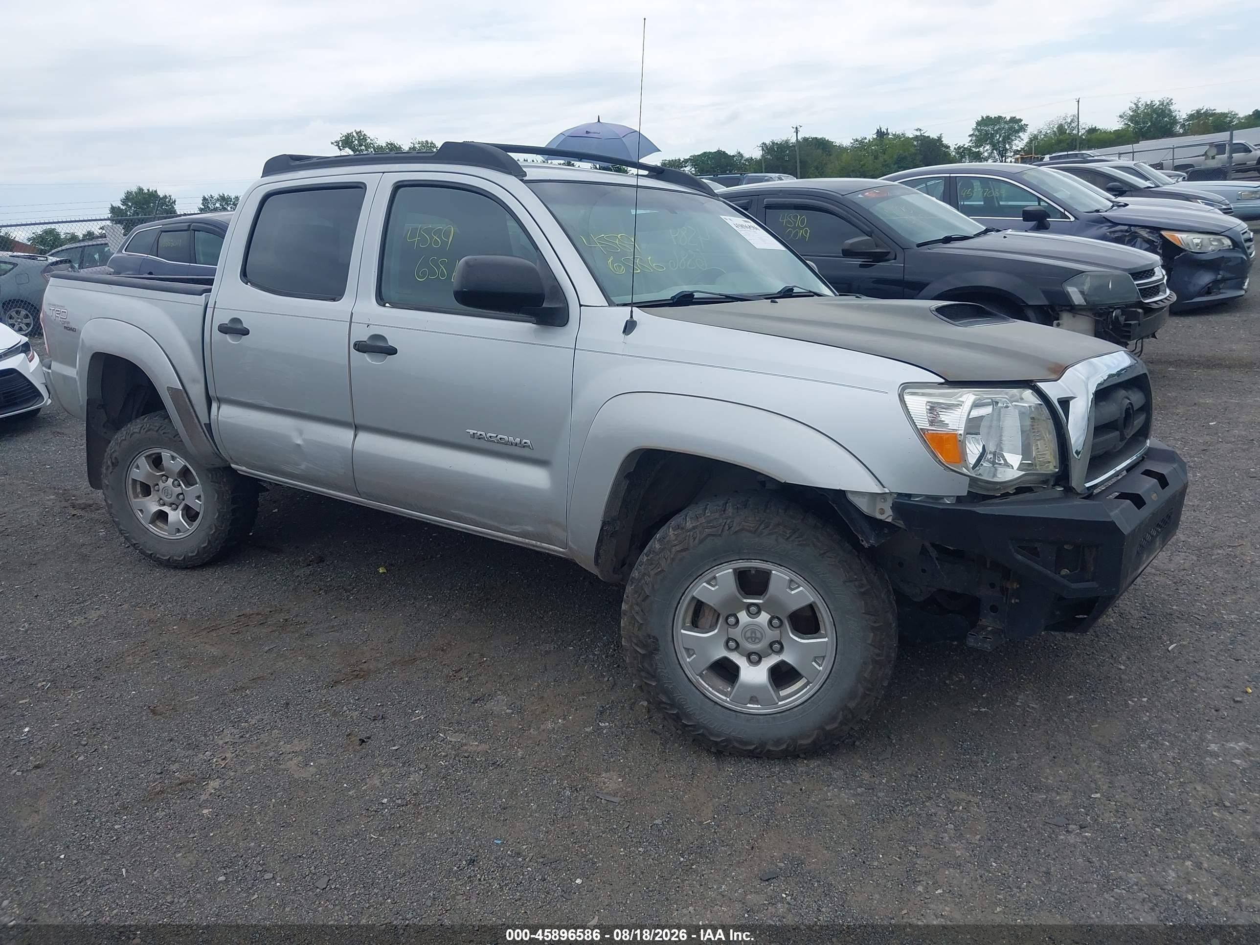 2007 Toyota Tacoma Base V6 Серебряный vin: 5TELU42N97Z357446