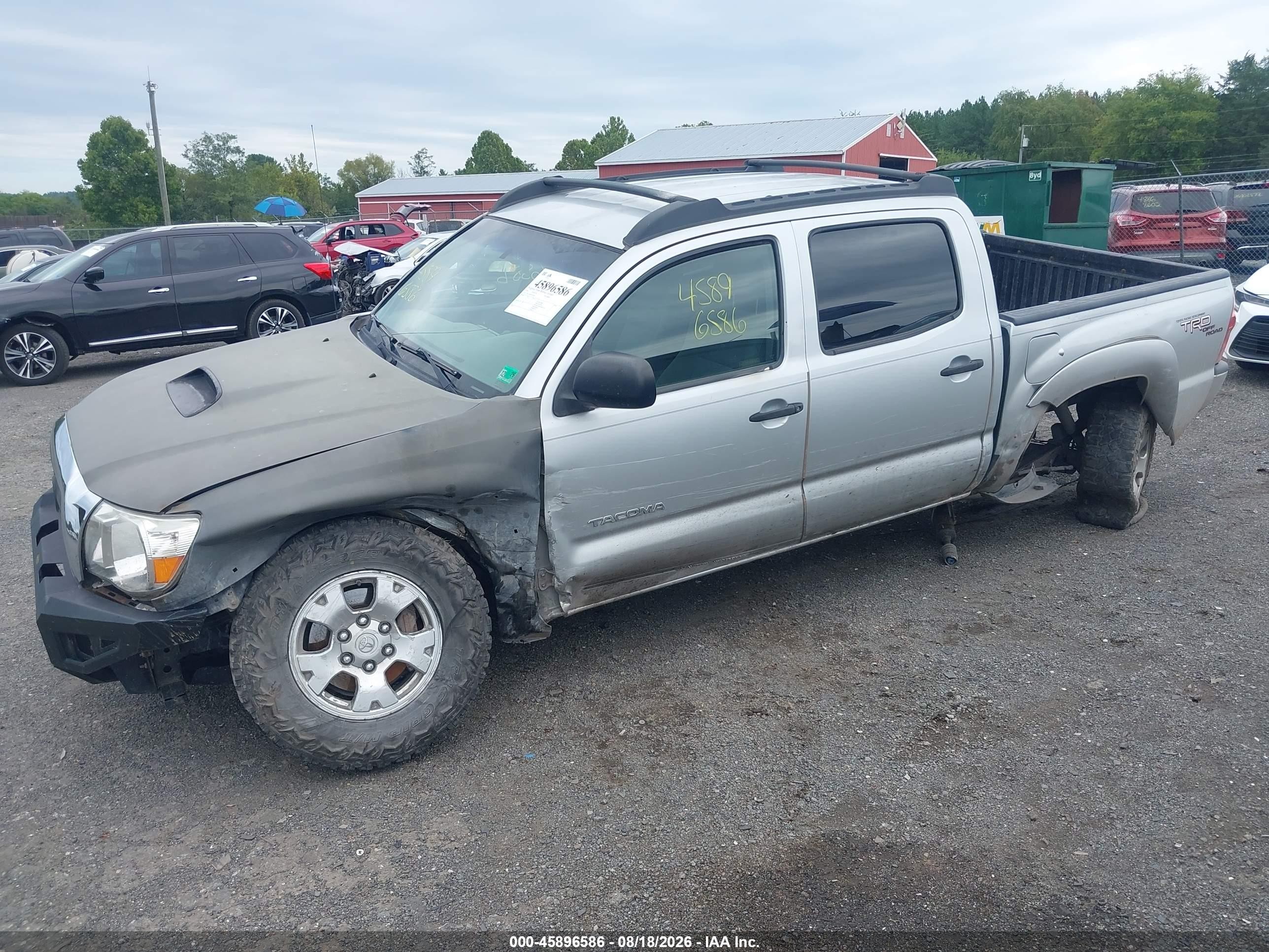 2007 Toyota Tacoma Base V6 Серебряный vin: 5TELU42N97Z357446
