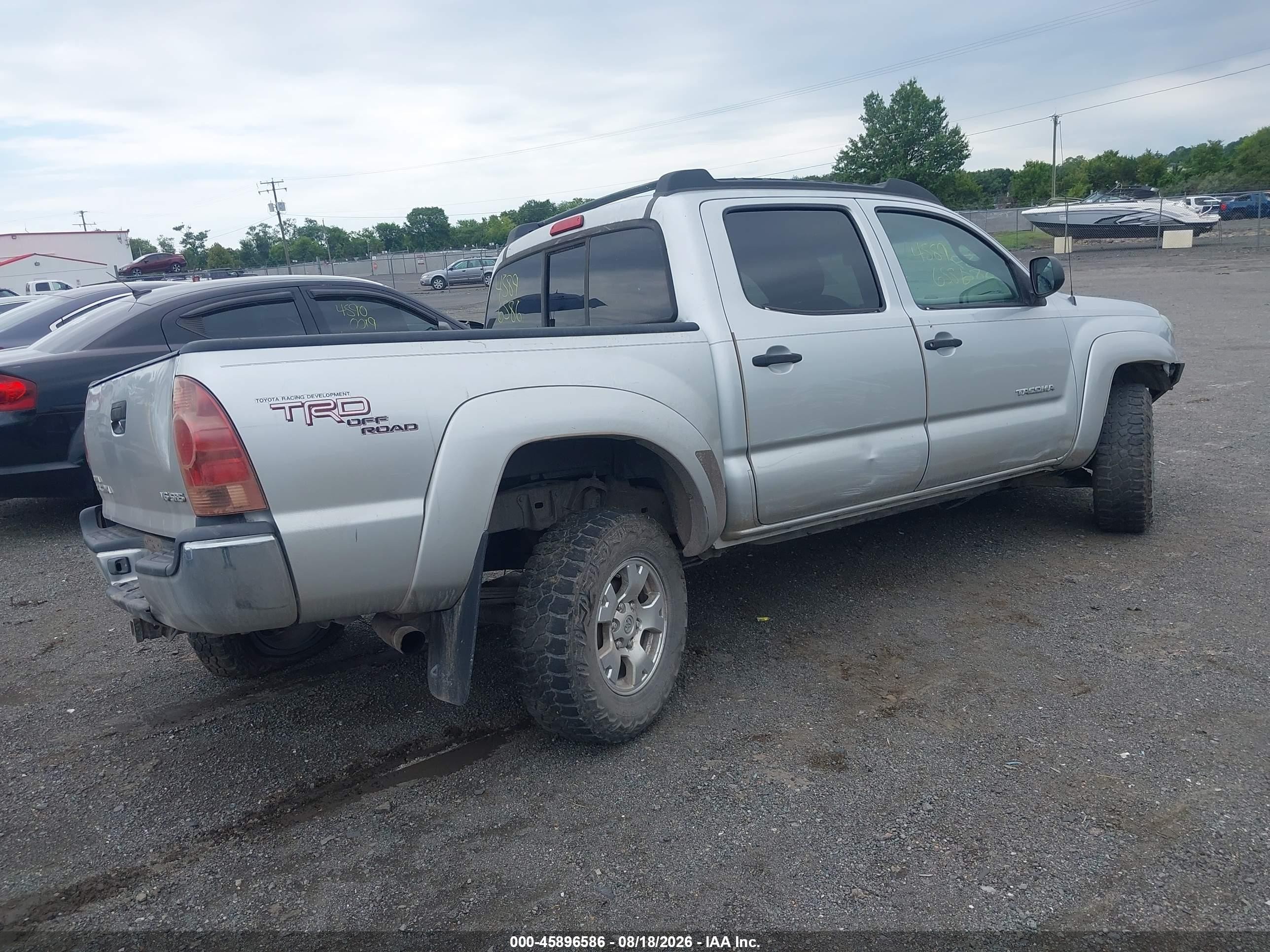 2007 Toyota Tacoma Base V6 Серебряный vin: 5TELU42N97Z357446