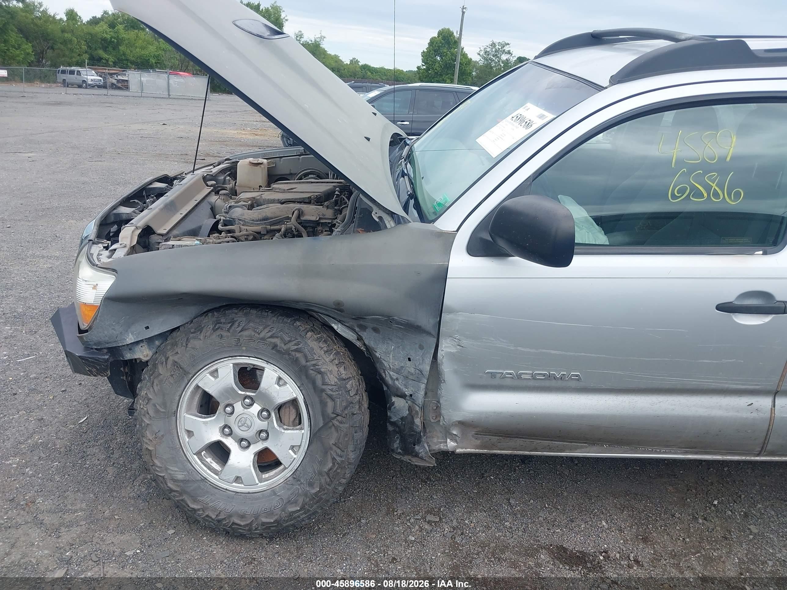 2007 Toyota Tacoma Base V6 Серебряный vin: 5TELU42N97Z357446