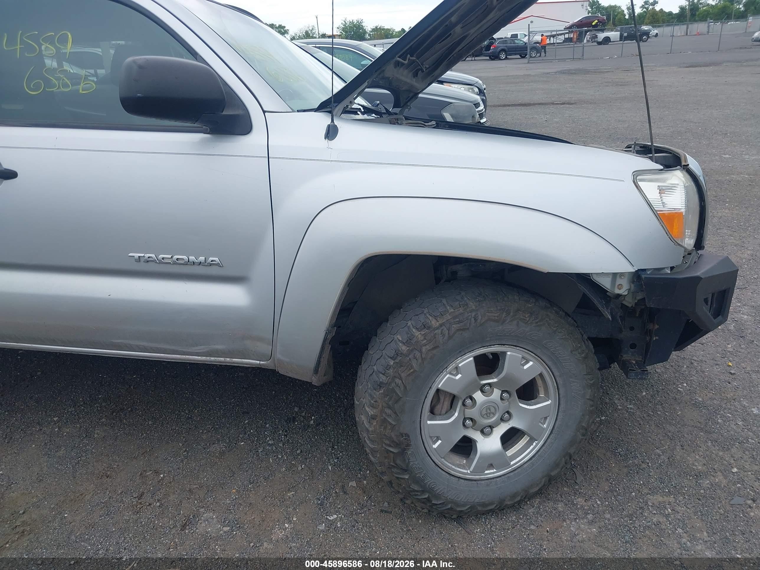 2007 Toyota Tacoma Base V6 Серебряный vin: 5TELU42N97Z357446