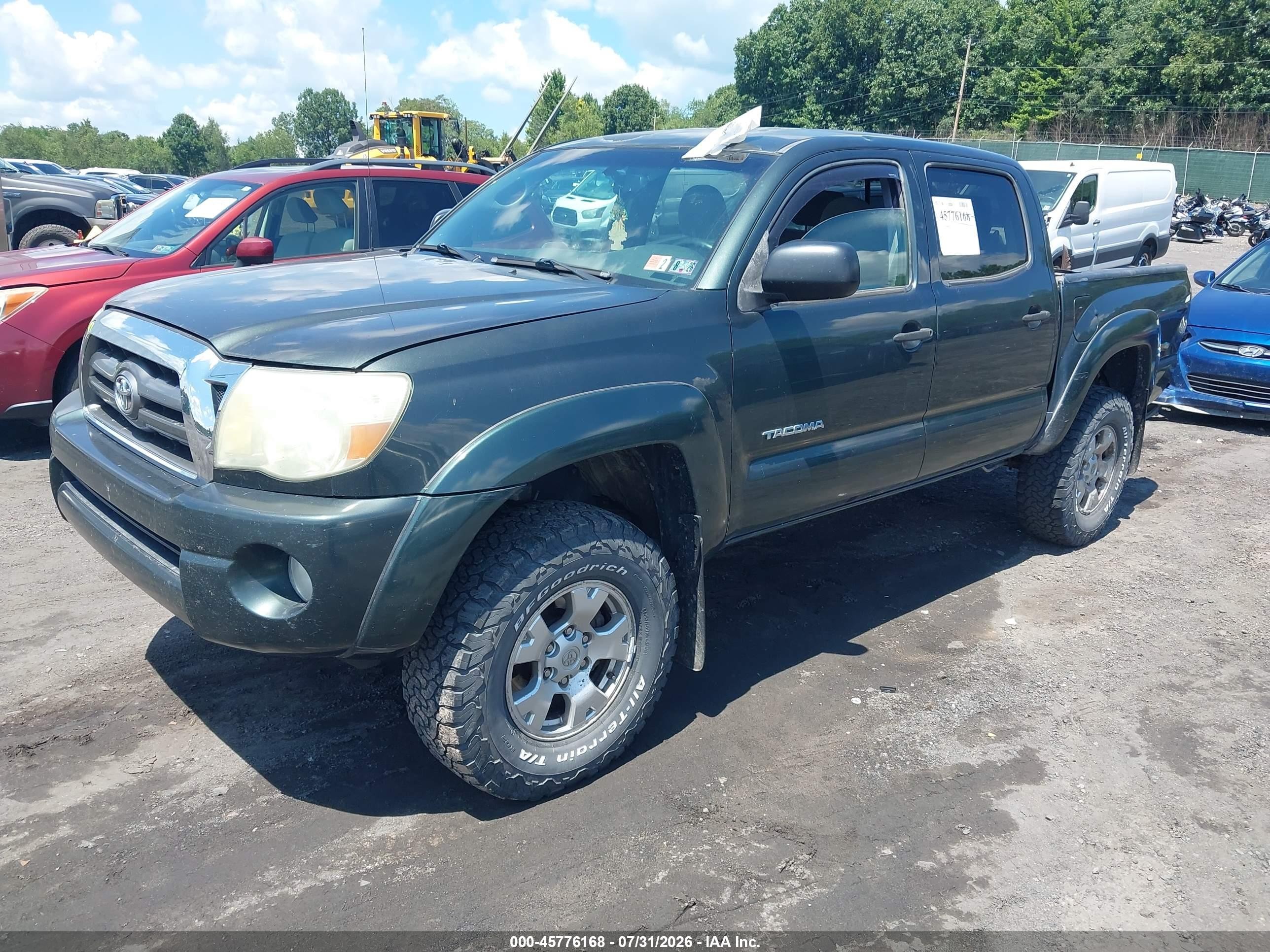 2010 Toyota Tacoma Base V6 Green vin: 5TELU4EN2AZ712024