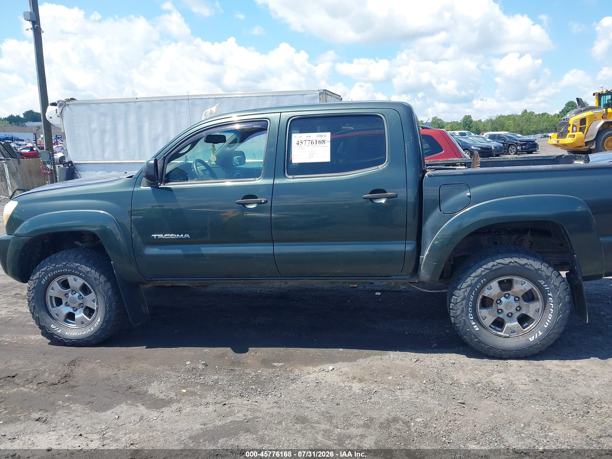 2010 Toyota Tacoma Base V6 Green vin: 5TELU4EN2AZ712024