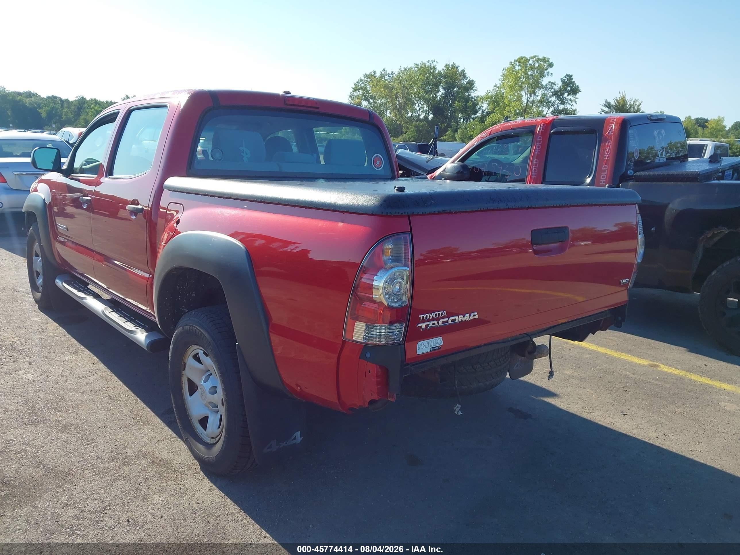 2010 Toyota Tacoma Base V6 Red vin: 5TELU4EN5AZ685515