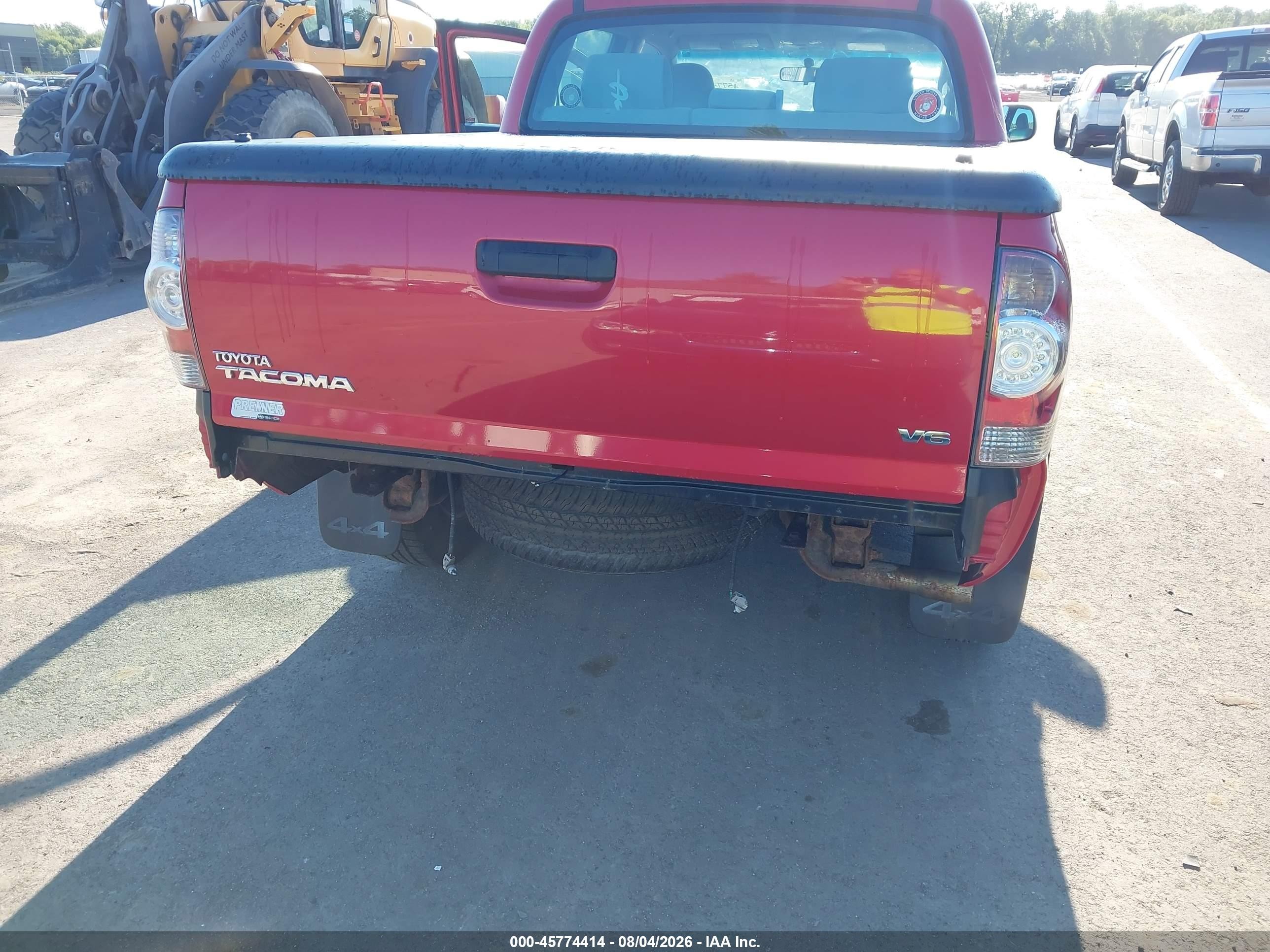 2010 Toyota Tacoma Base V6 Red vin: 5TELU4EN5AZ685515