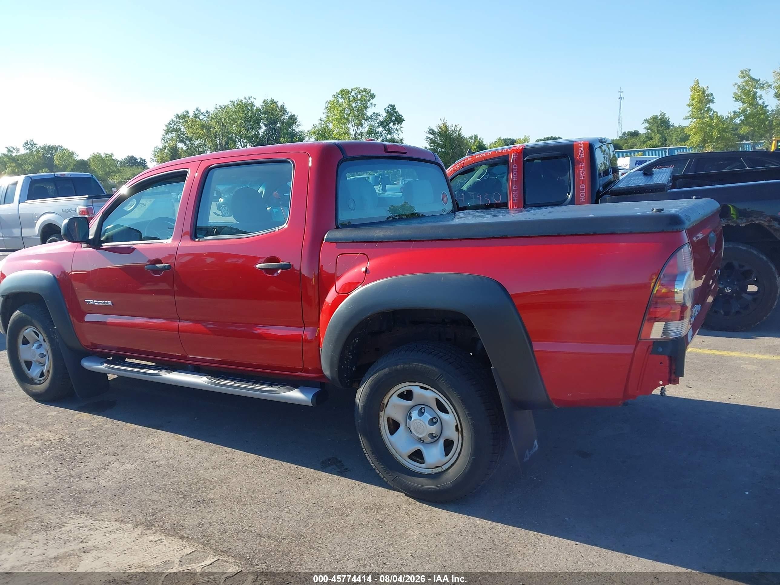 2010 Toyota Tacoma Base V6 Red vin: 5TELU4EN5AZ685515