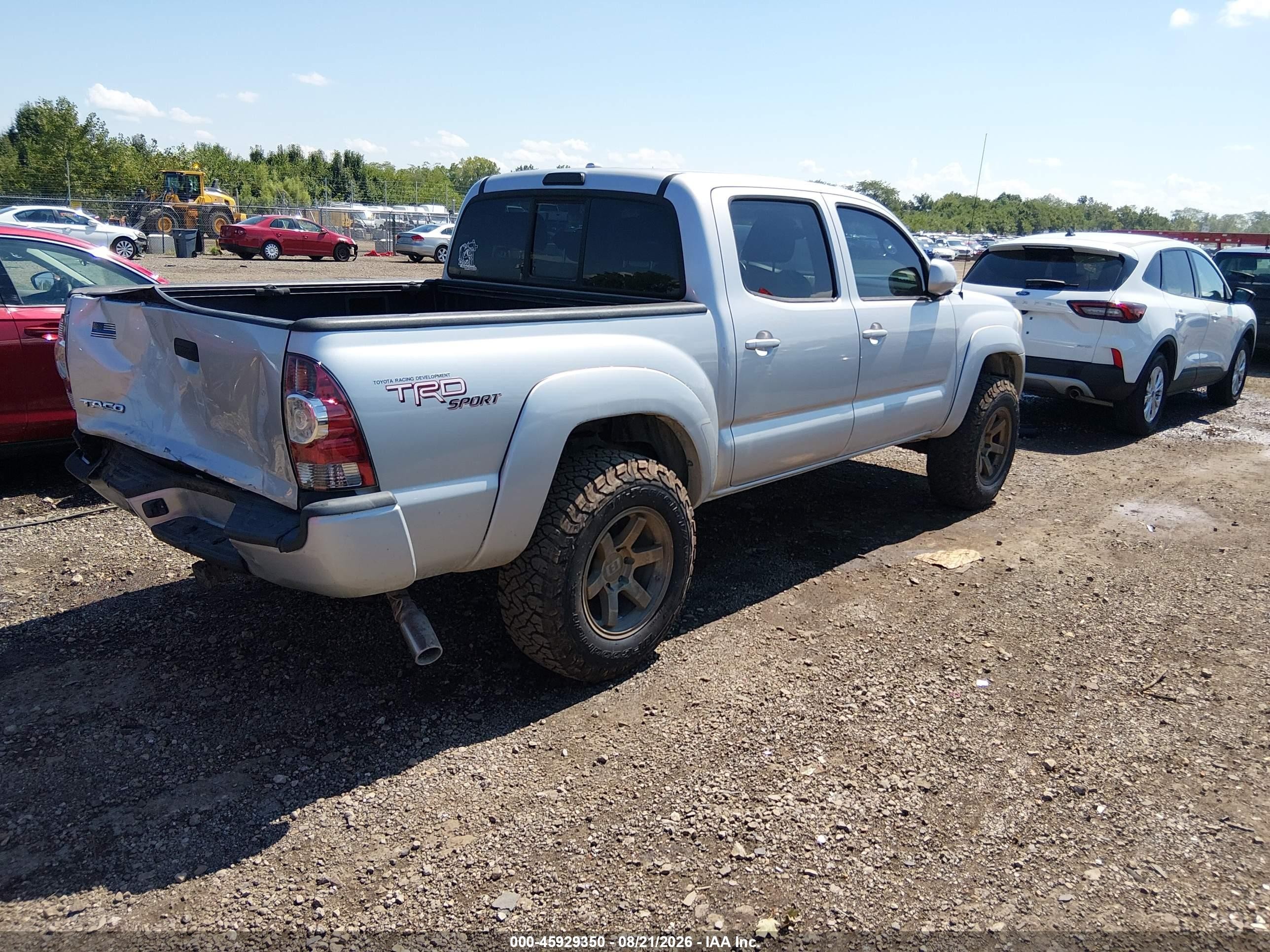 2010 Toyota Tacoma Base V6 Silver vin: 5TELU4EN7AZ689548