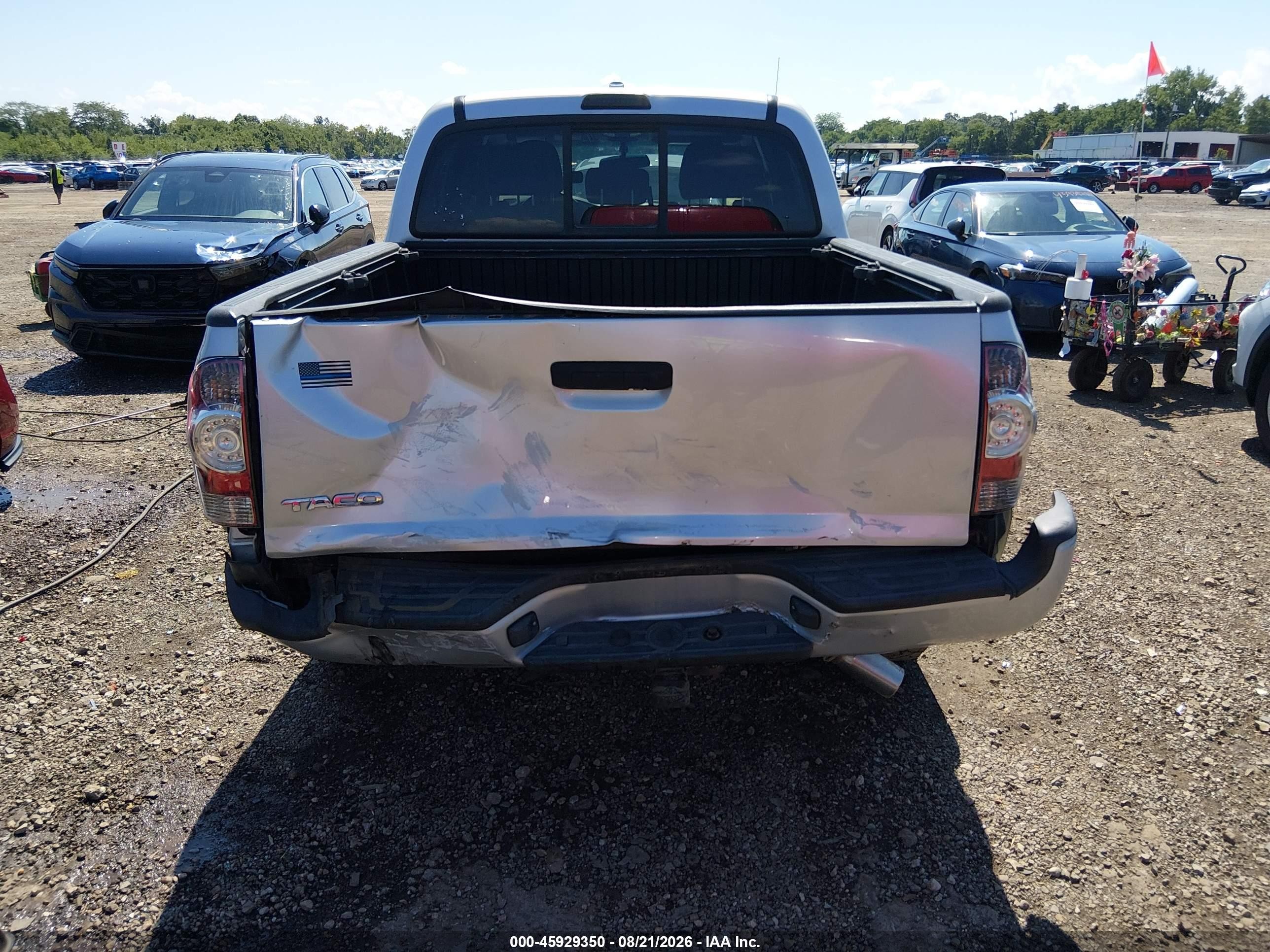 2010 Toyota Tacoma Base V6 Silver vin: 5TELU4EN7AZ689548