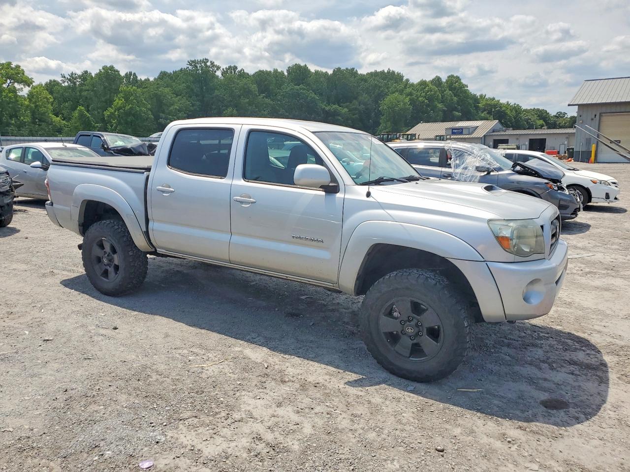 2010 Toyota Tacoma Double Cab Silver vin: 5TELU4EN8AZ721147