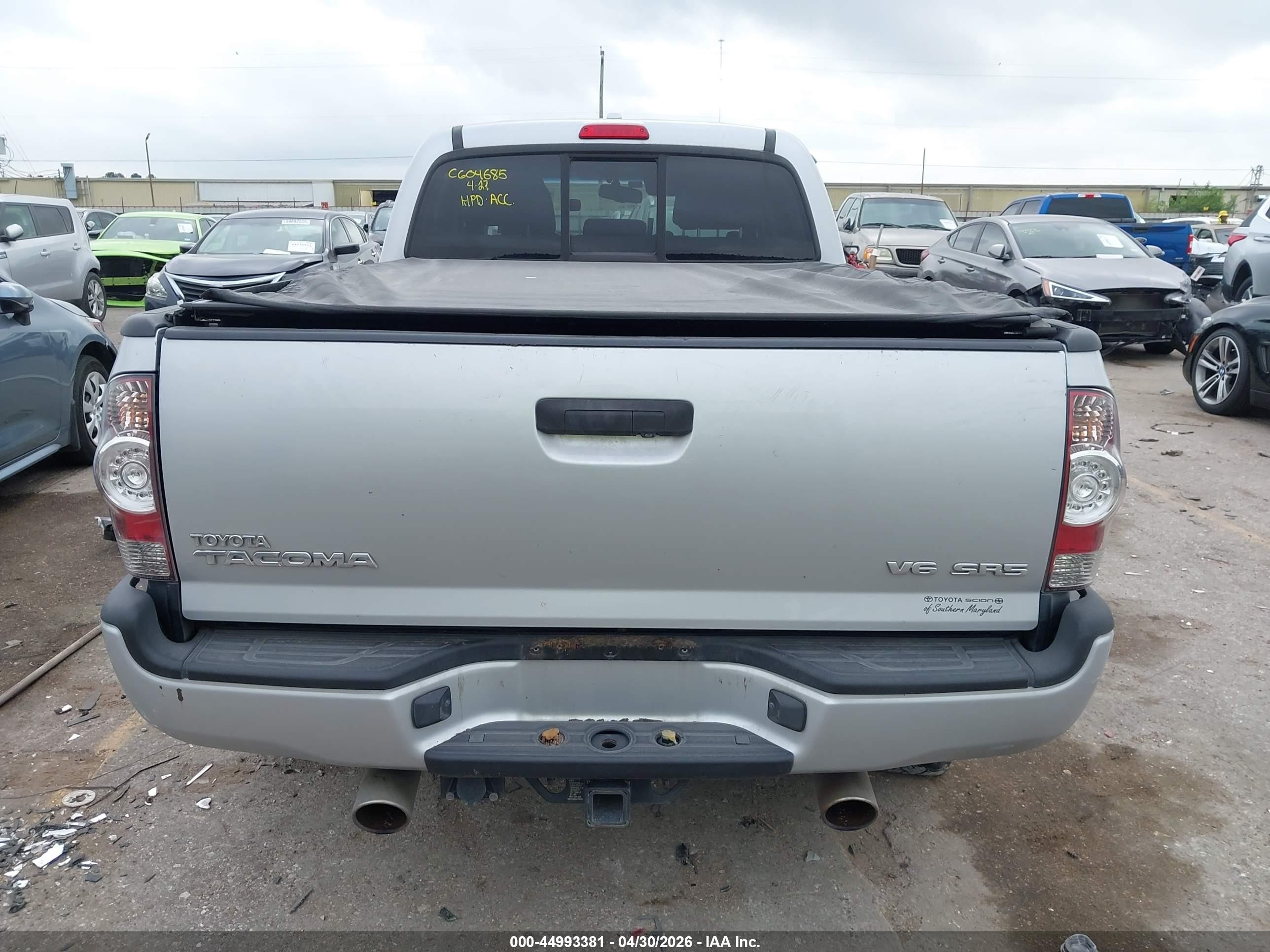 2010 Toyota Tacoma Base V6 Silver vin: 5TEMU4FN3AZ718885