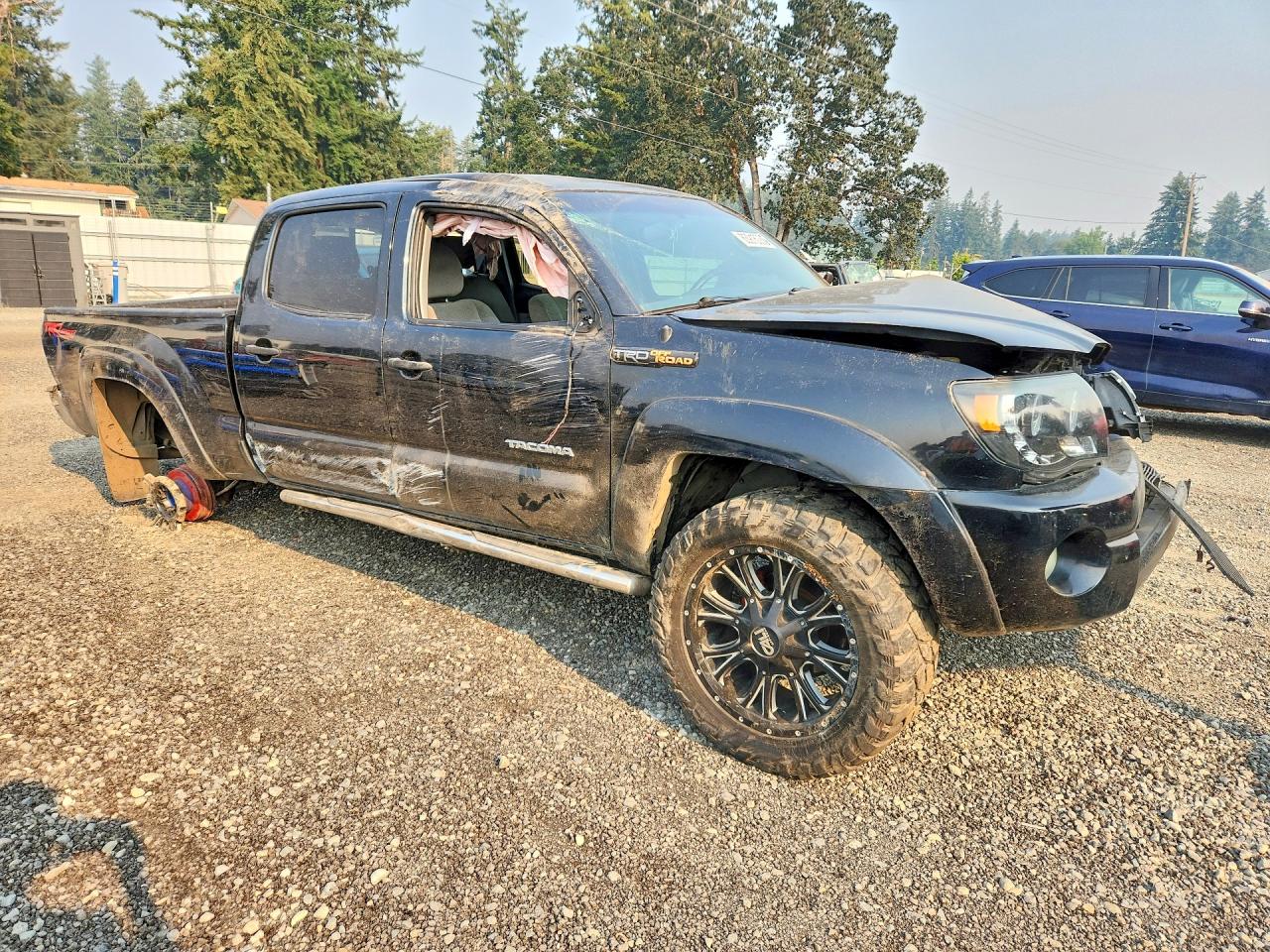2010 Toyota Tacoma Double Cab Long Bed Black vin: 5TEMU4FN6AZ693593