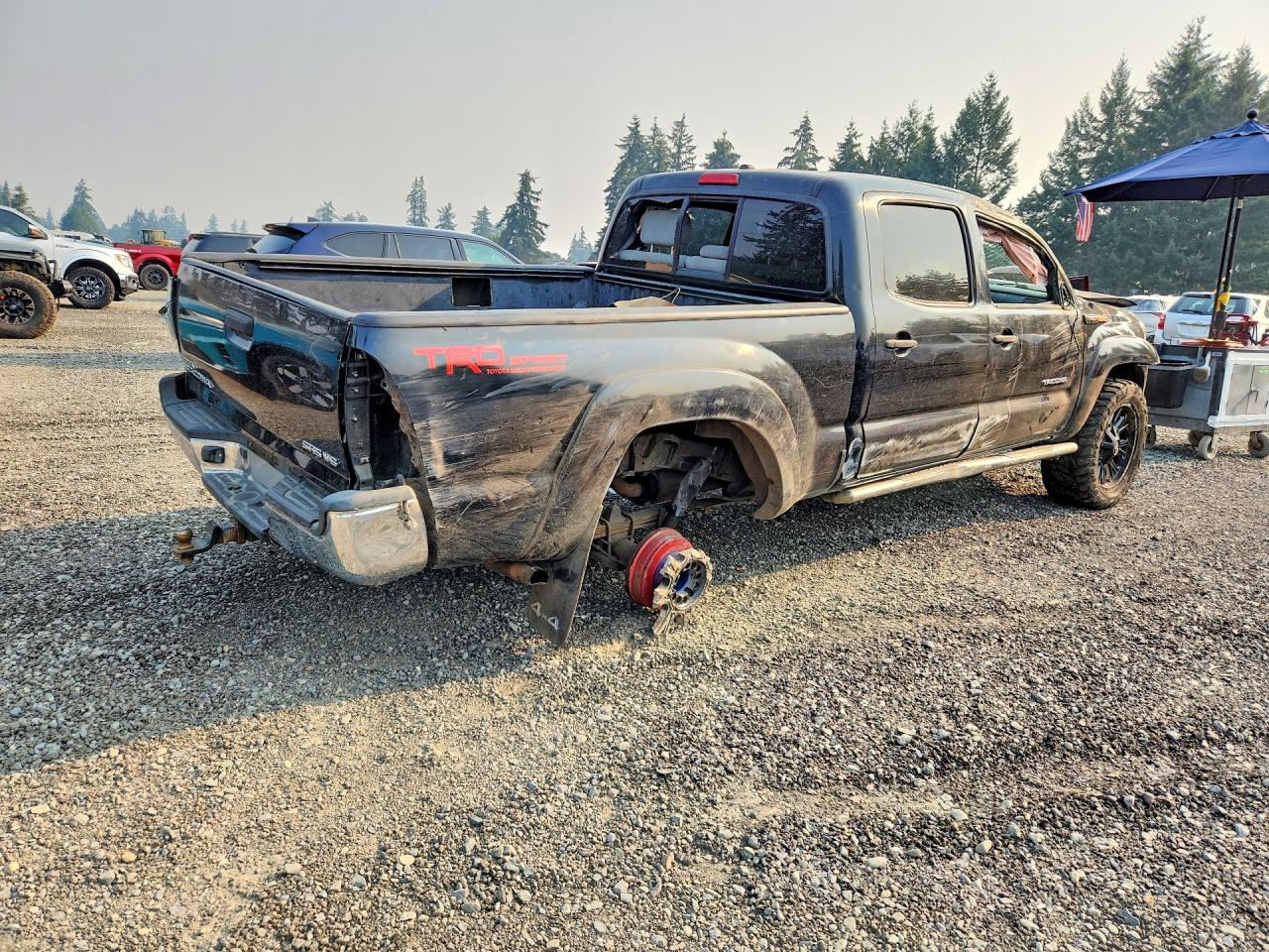 2010 Toyota Tacoma Double Cab Long Bed Black vin: 5TEMU4FN6AZ693593