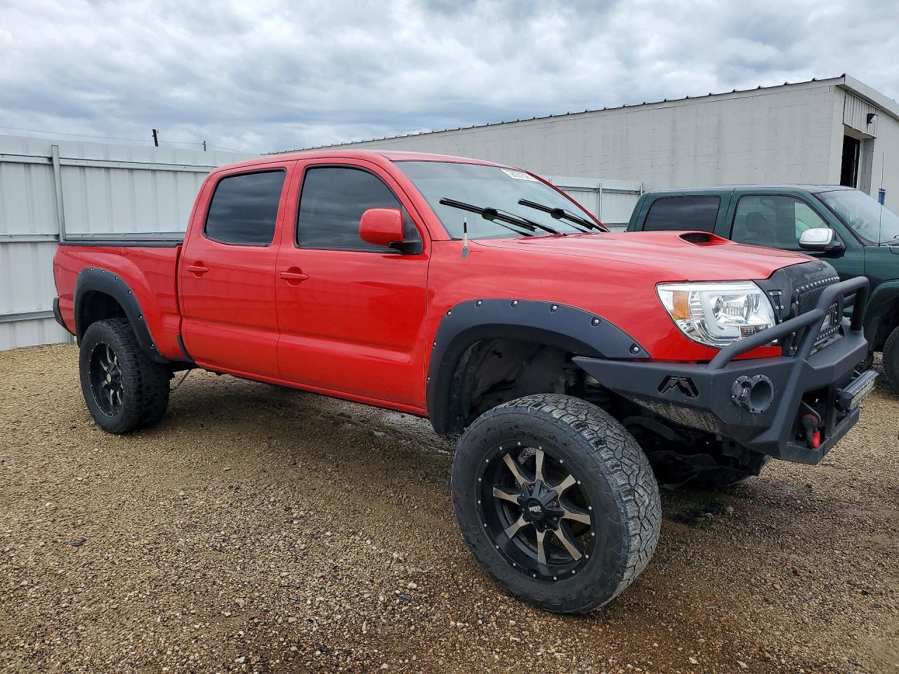 2007 Toyota Tacoma Double Cab Long Bed Red vin: 5TEMU52N07Z343297