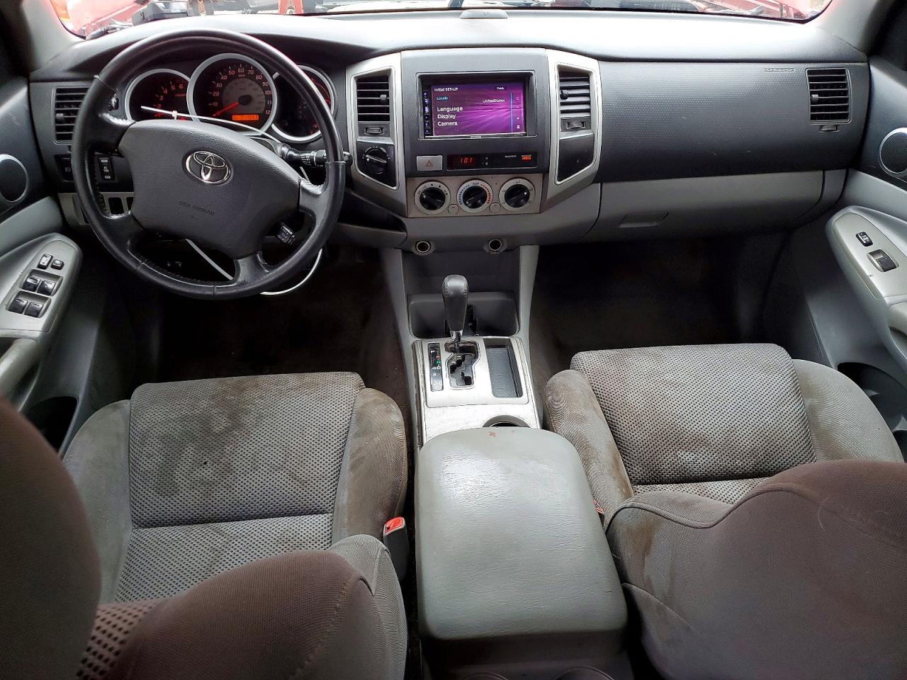 2007 Toyota Tacoma Double Cab Long Bed Red vin: 5TEMU52N07Z343297