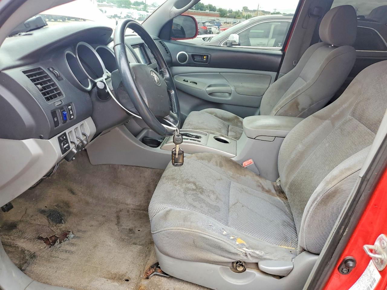2007 Toyota Tacoma Double Cab Long Bed Red vin: 5TEMU52N07Z343297
