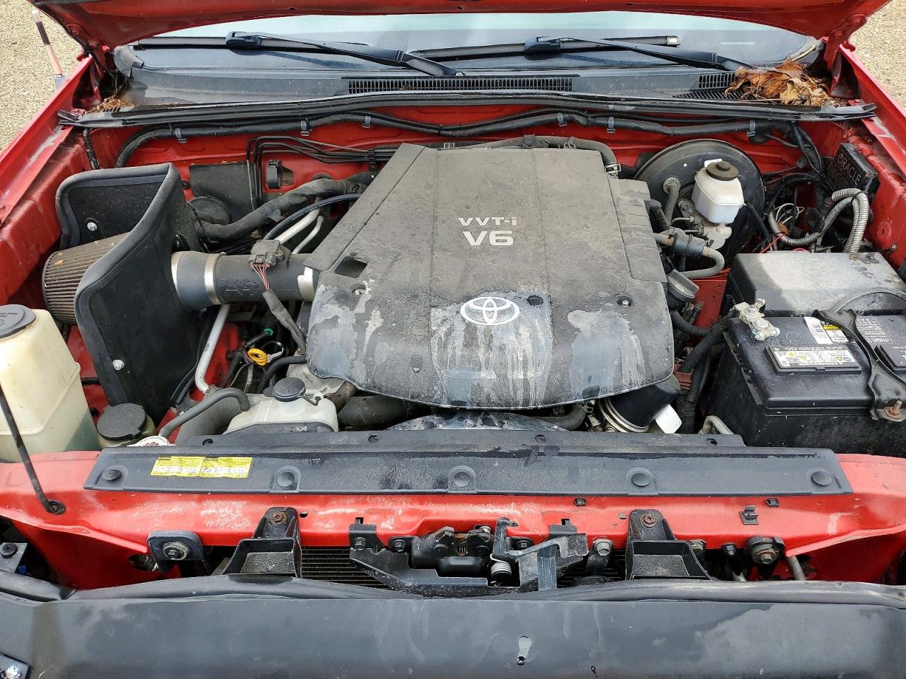 2007 Toyota Tacoma Double Cab Long Bed Red vin: 5TEMU52N07Z343297