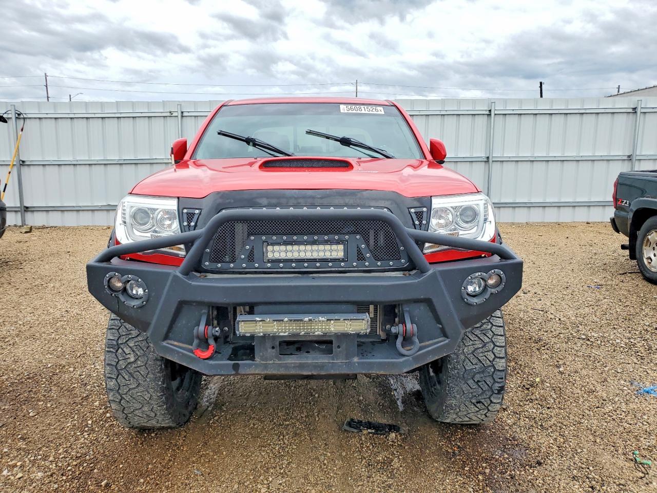 2007 Toyota Tacoma Double Cab Long Bed Red vin: 5TEMU52N07Z343297